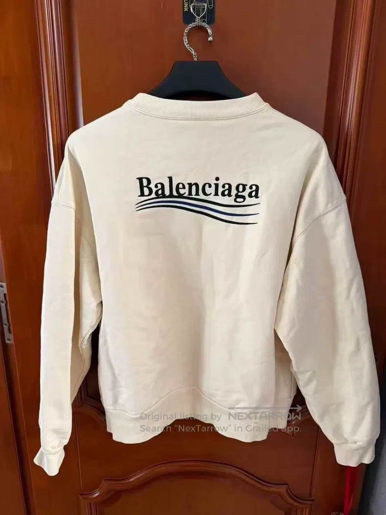 Balenciaga Balenciaga Beige Cola Embroidered Sweatshirt - Long Sleeve Size US S / EU 44-46 / 1 - 2 Thumbnail