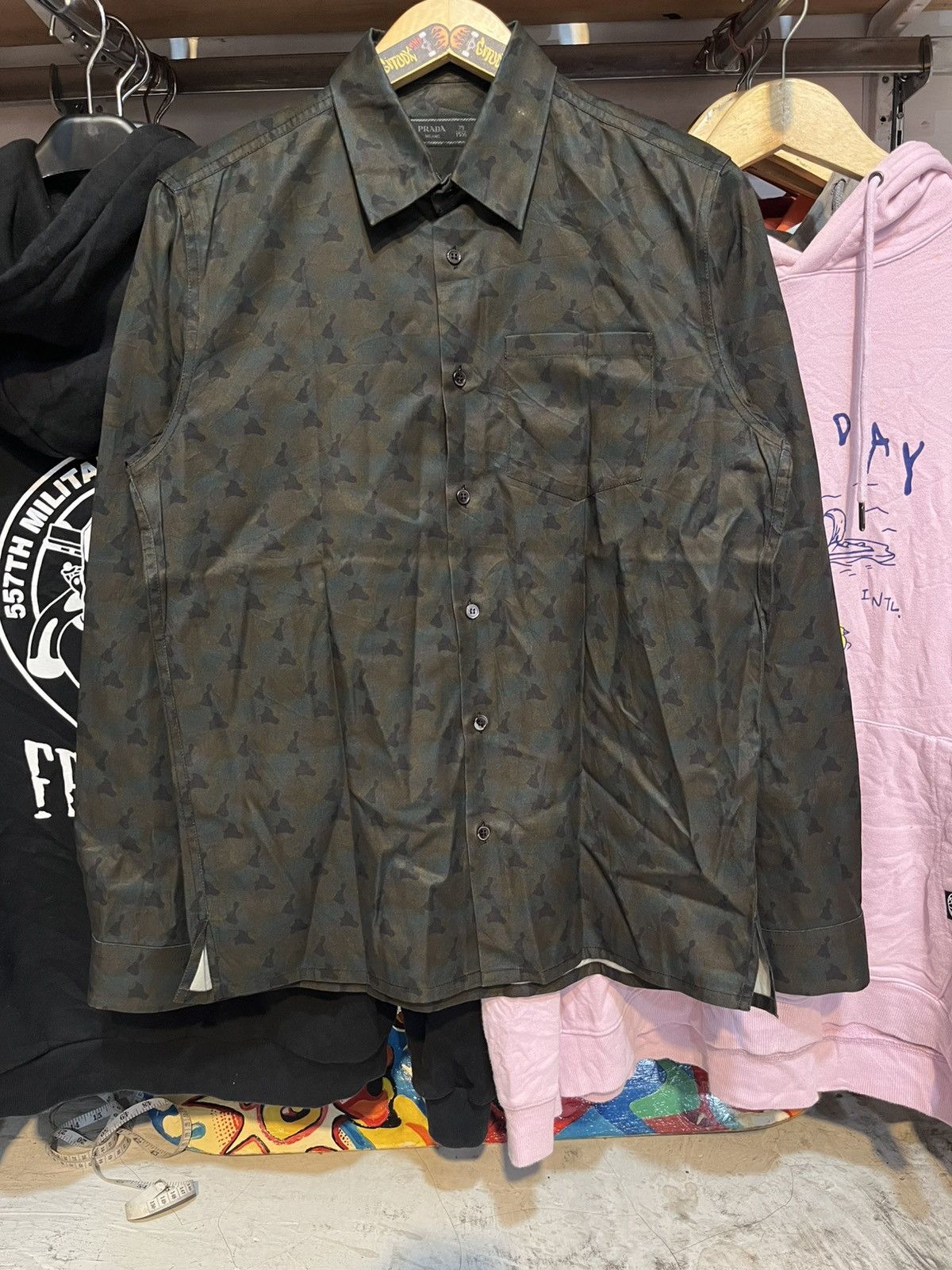 Prada PRADA CAMO BUTTON SHIRT Size US M / EU 48-50 / 2 - 3 Thumbnail