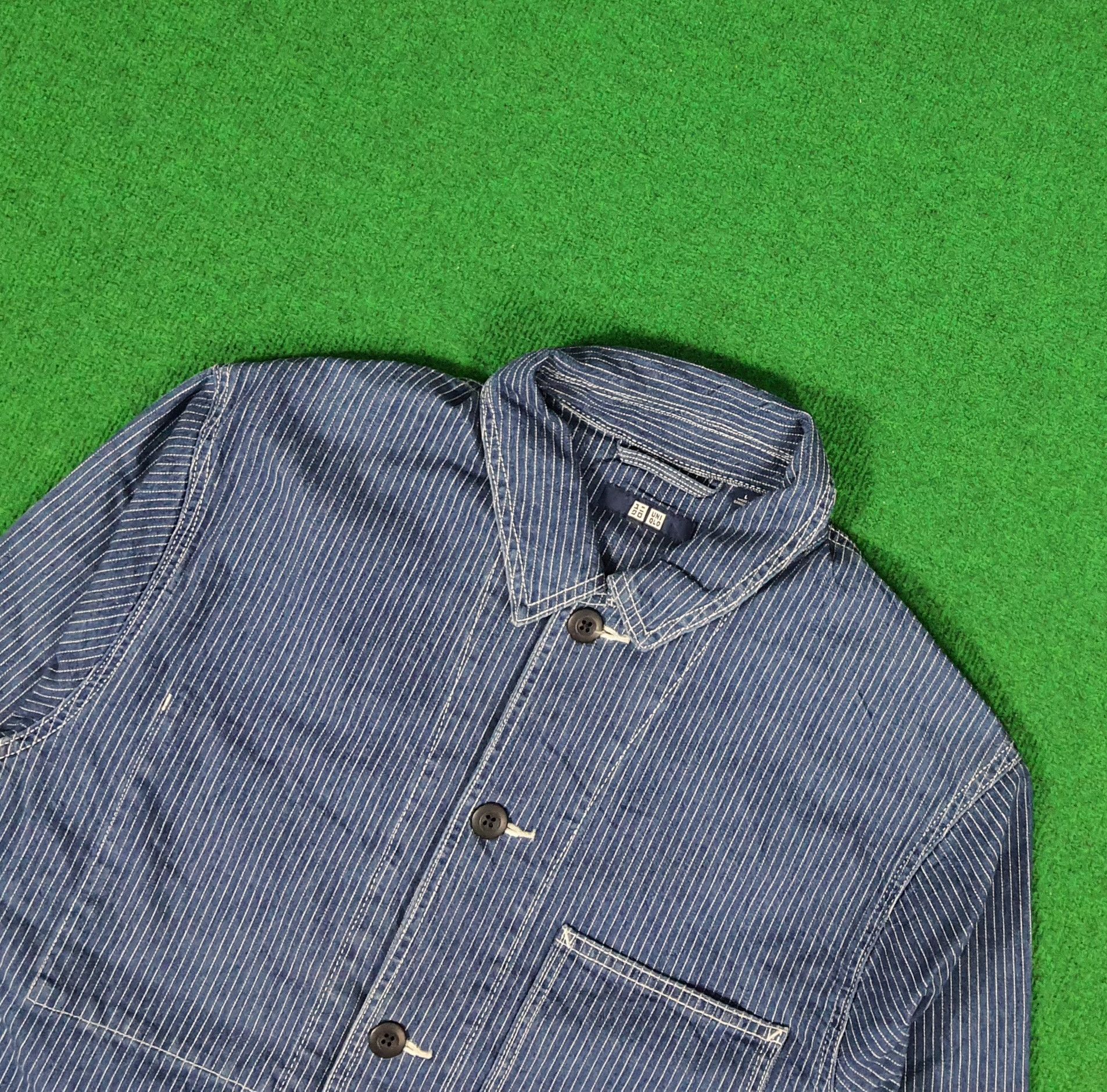 Japanese Brand × Vintage Vintage Uniqlo Japanese Brand Denim Custom Logo Jacket Size US L / EU 52-54 / 3 - 4 Thumbnail