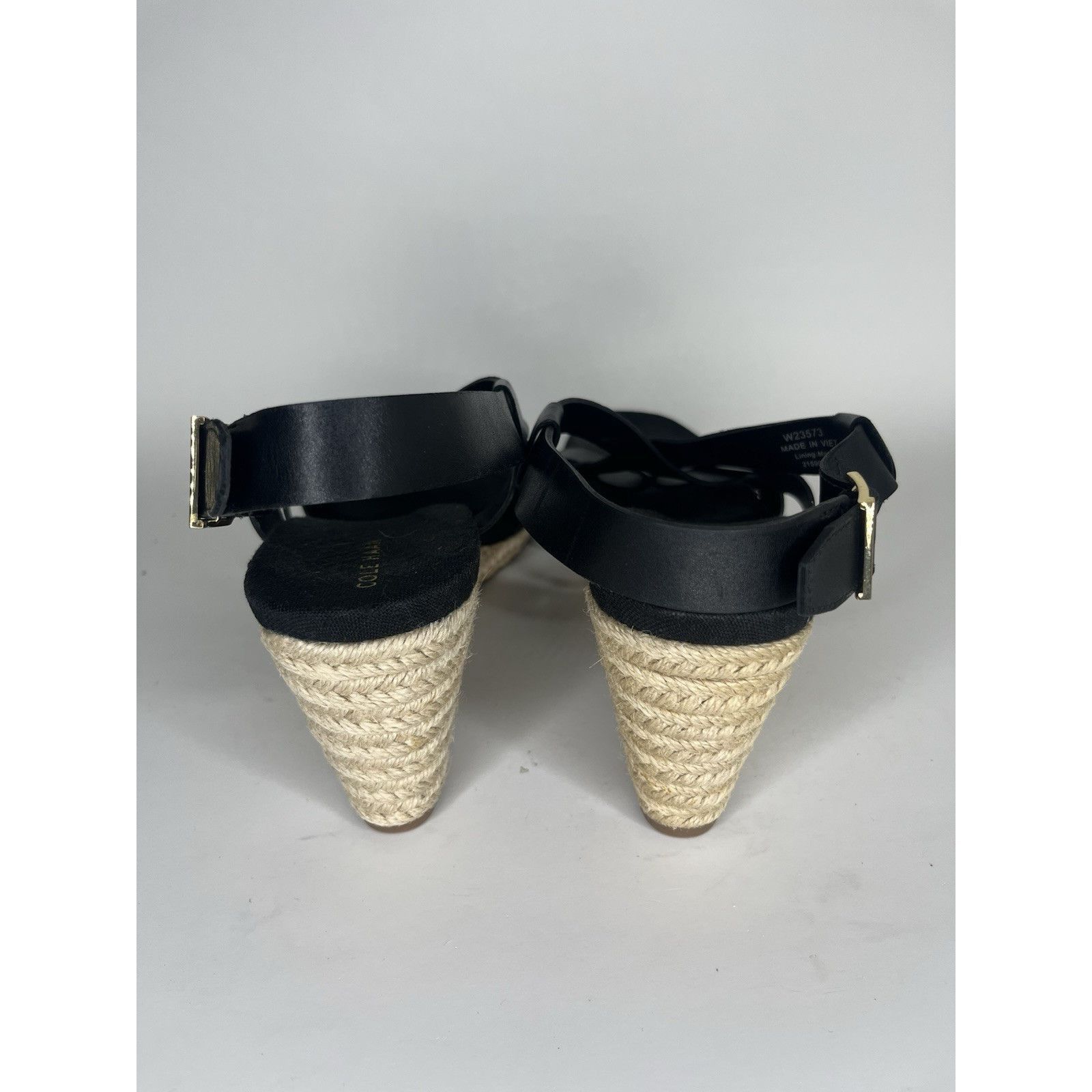 Cole Haan Cole Haan Black Leather Espadrille Wedge Strappy Sandals Wom Size US 9 / IT 39 - 11 Thumbnail