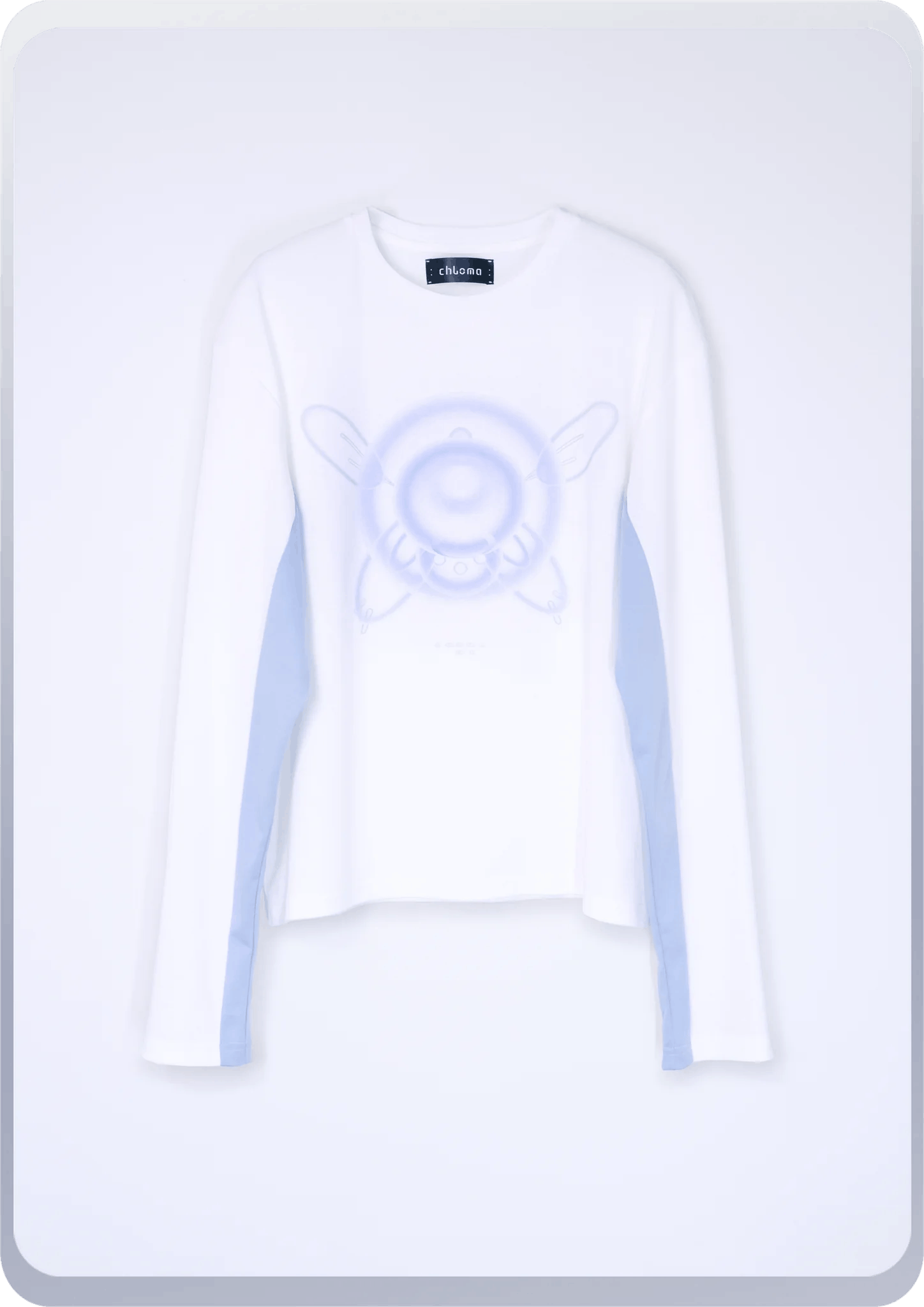 chloma "QUANTUM FOAM" LONG SLEEVE TEE / white×light blue Size US S / EU 44-46 / 1 - 1 Thumbnail