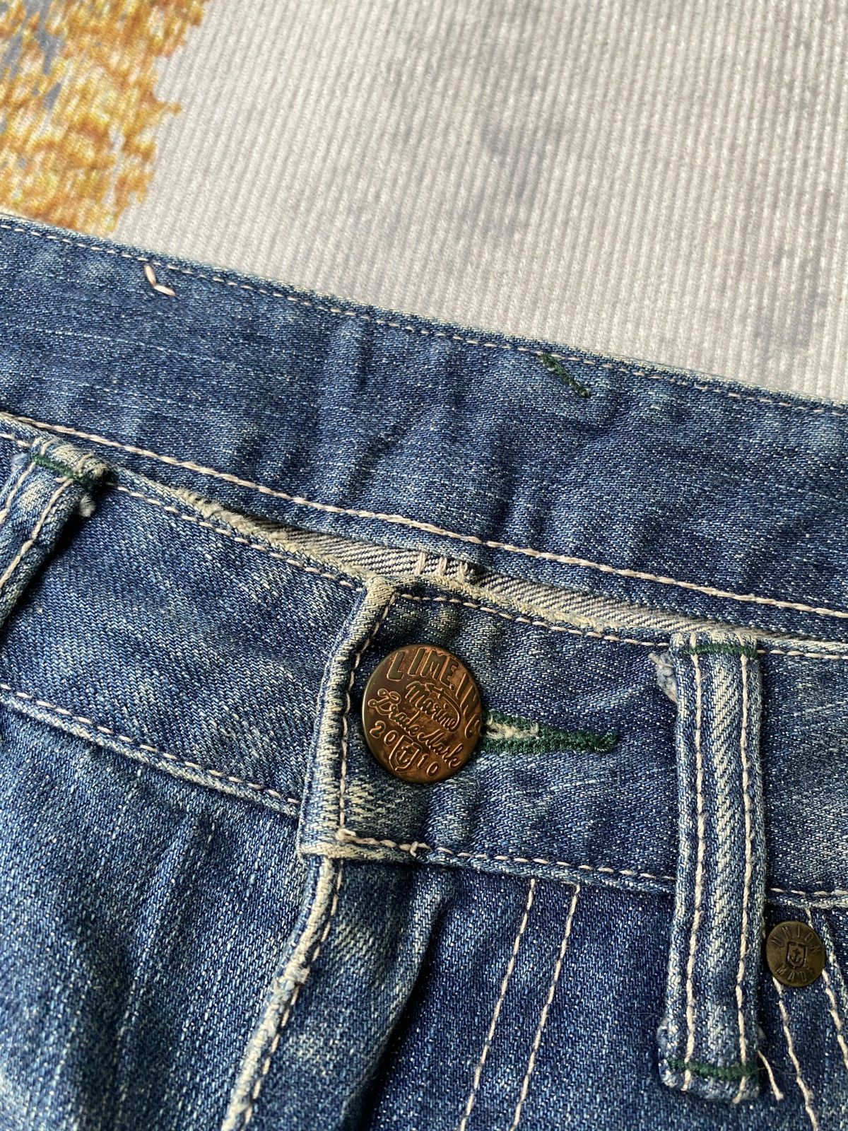 Japanese Brand Lime Inc Japan Usn Marine Patchwork Distressed Design Denim Size US 30 / EU 46 - 21 Thumbnail