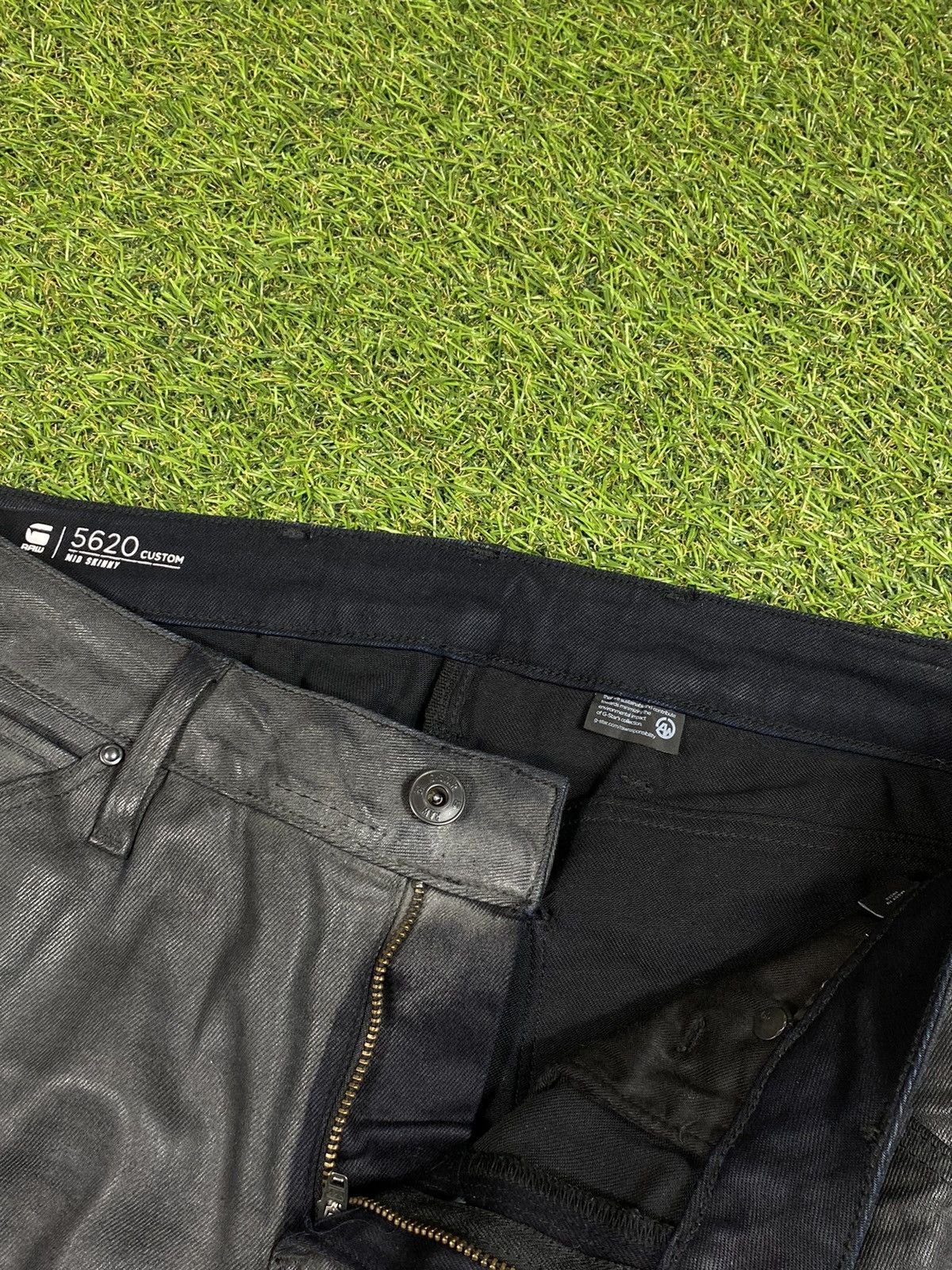 G-Star × Vintage Vintage 90s G Star raw waxed jeans 5620 Mid Skinny Size 30" / US 8 / IT 44 - 4 Thumbnail