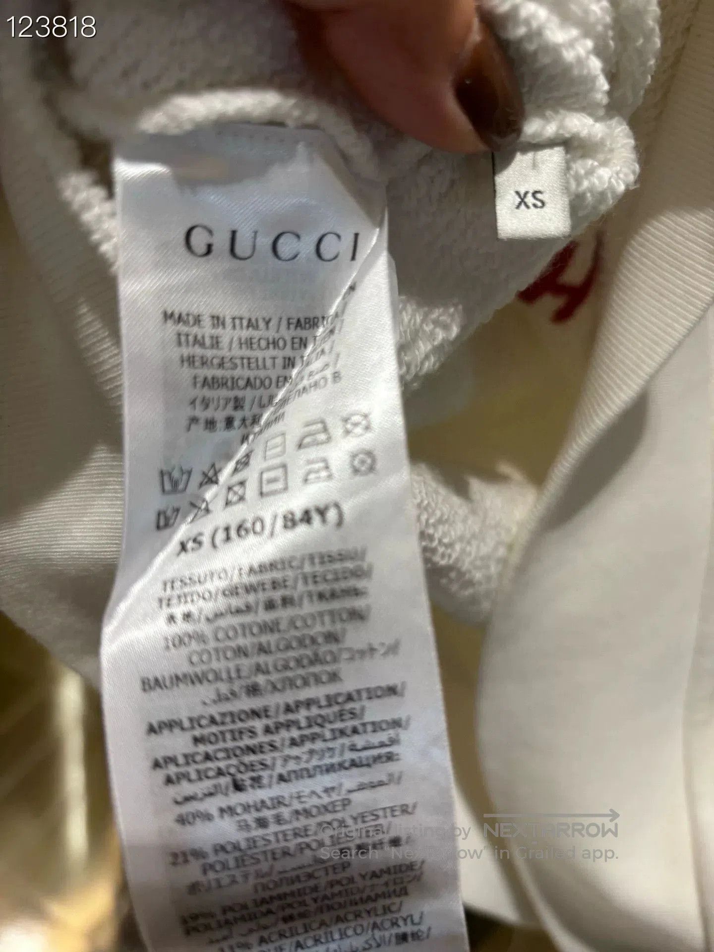 Gucci Gucci Deer Embroidery Fringe Sweatshirt. Size XS / US 0-2 / IT 36-38 - 4 Thumbnail
