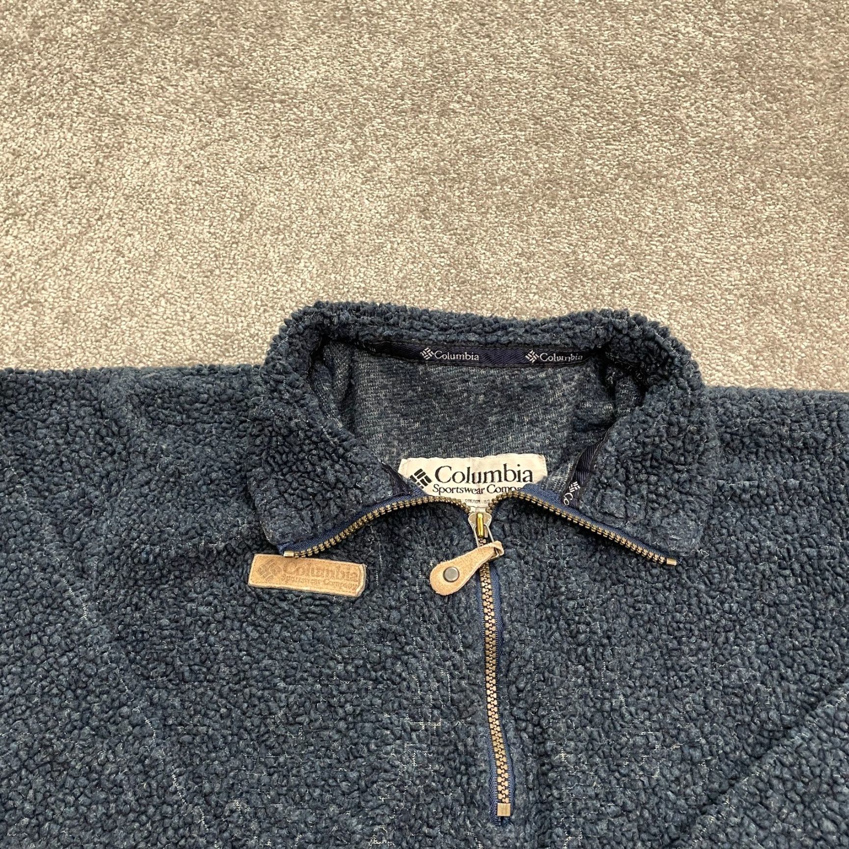 Vintage Columbia Fleece Jacket Unisex Medium Blue 1/4 Zip Raglan Pocket Pullover Outdoor Casual Travel Size US M / EU 48-50 / 2 - 3 Thumbnail
