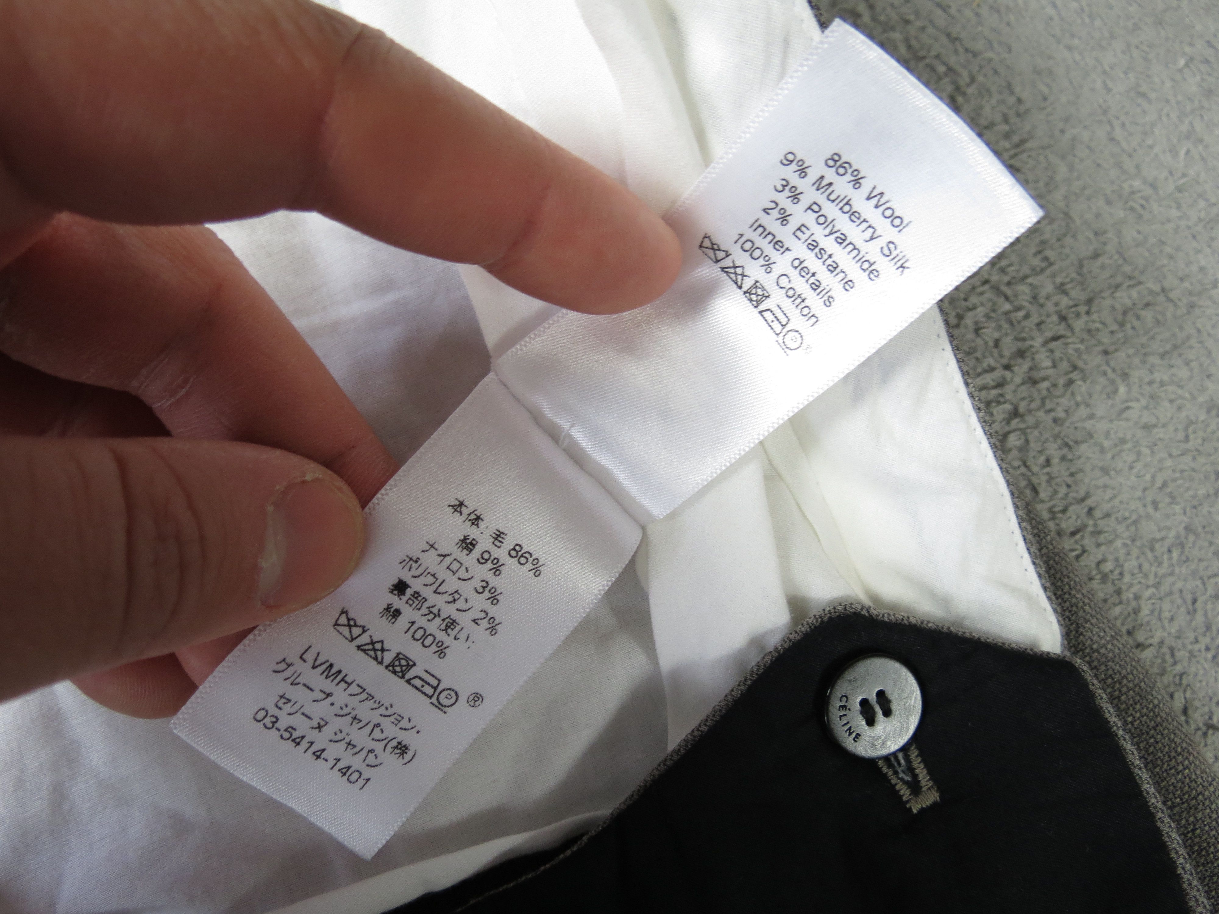 Celine Vintage womens Celine casual wool pants Size 32" / US 10 / IT 46 - 7 Thumbnail