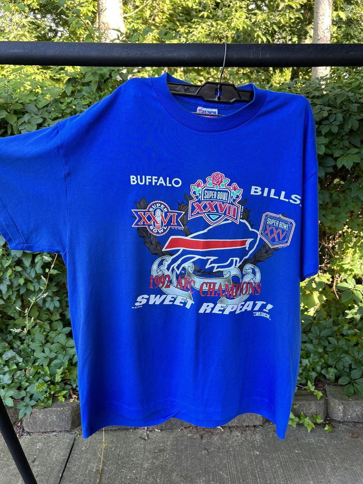 Vintage Vintage Buffalo Bills Sweet Repeat Super Bowl Shirt Rare 90s Size US XL / EU 56 / 4 - 2 Thumbnail
