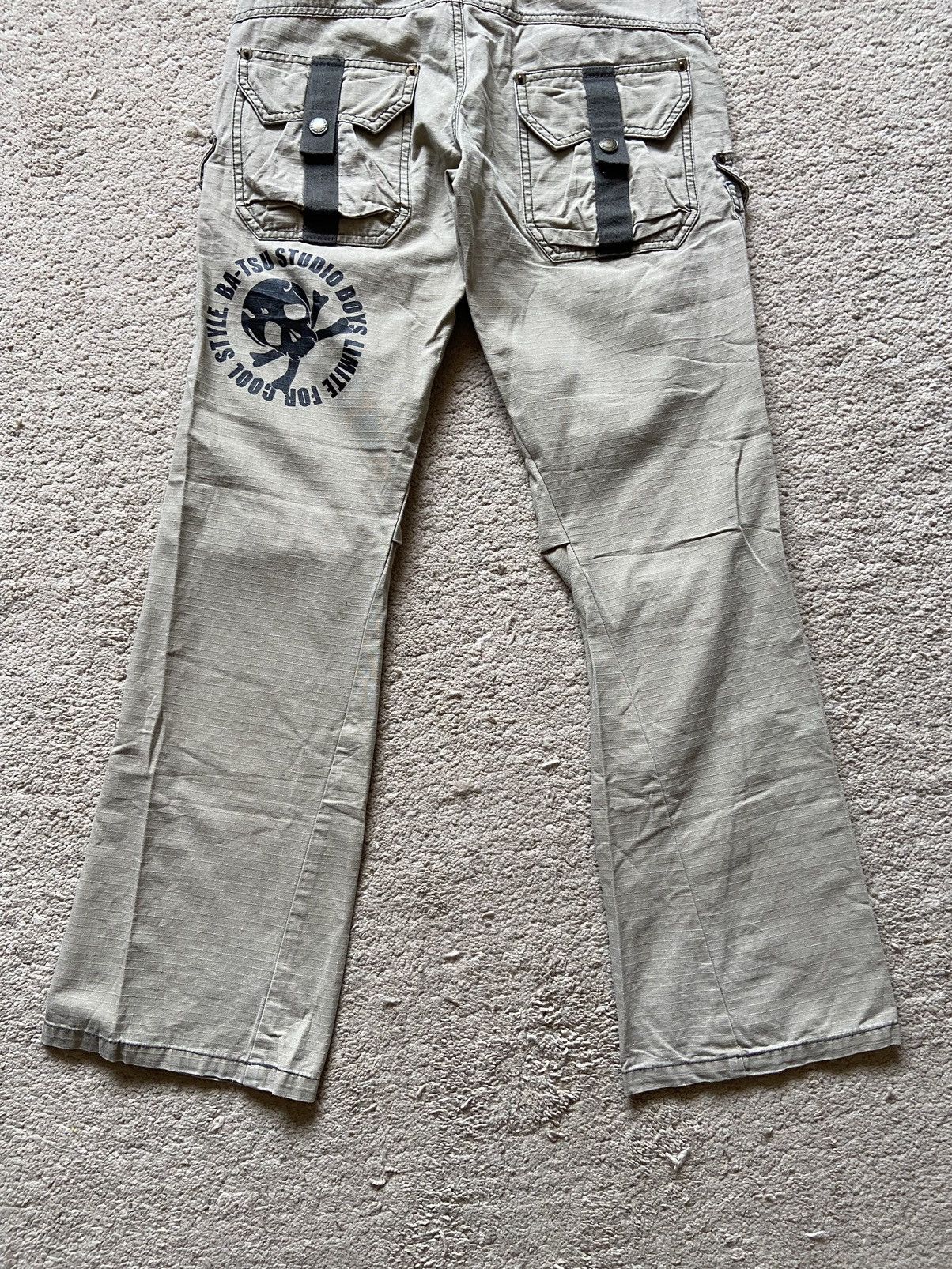14th Addiction × Japanese Brand Vintage Ba-tsu Cargo Ripstop Flare Pants Size US 29 - 8 Thumbnail