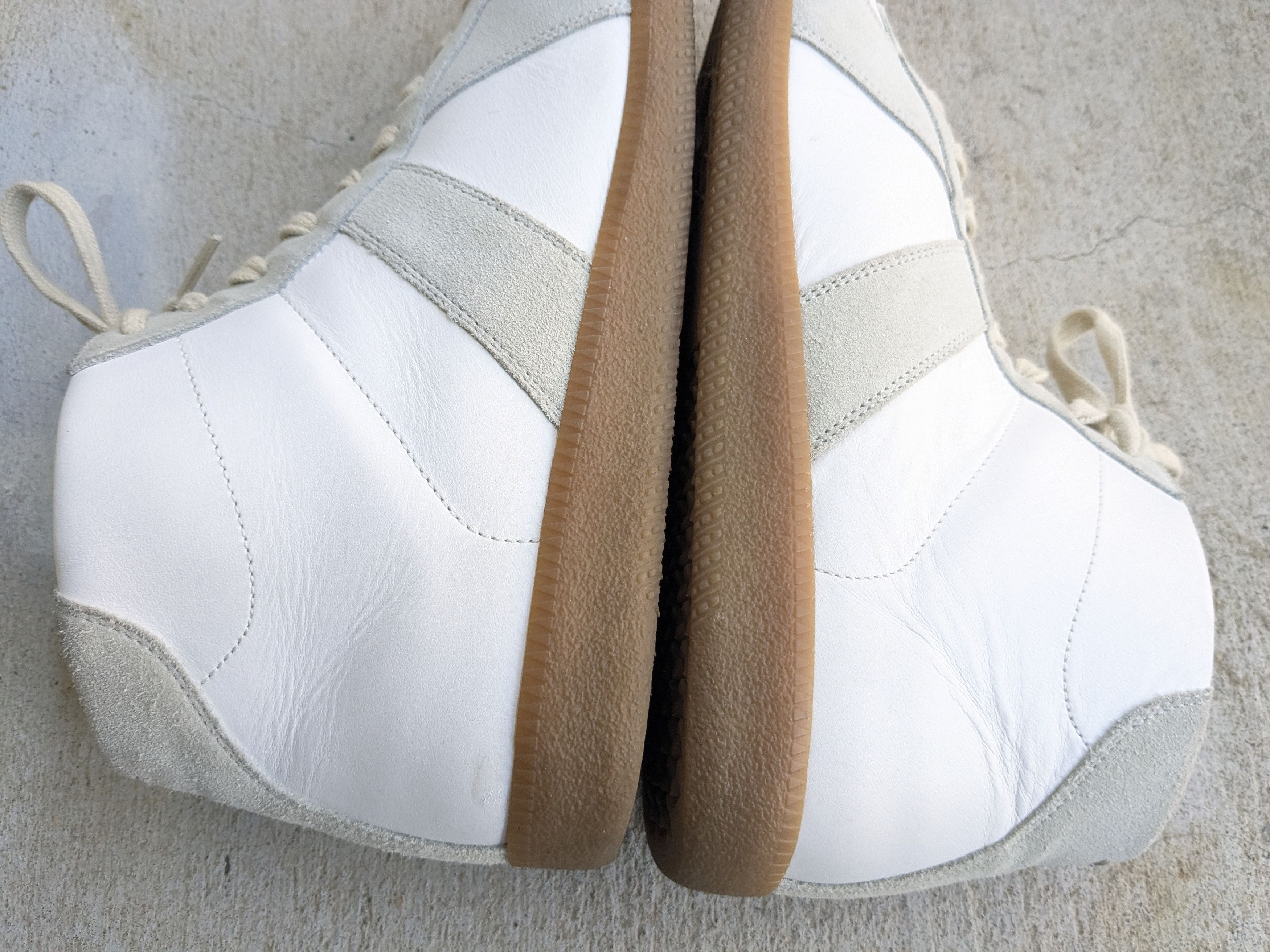 Maison Margiela Maison Margiela GAT Replica White Gray 11 44 Suede High Size US 11 / EU 44 - 13 Thumbnail