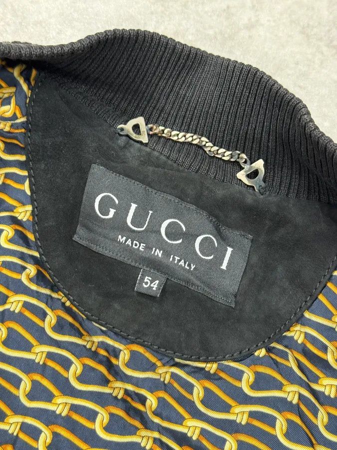Gucci 2000s Gucci Black Suede Bomber Jacket Size US L / EU 52-54 / 3 - 9 Thumbnail