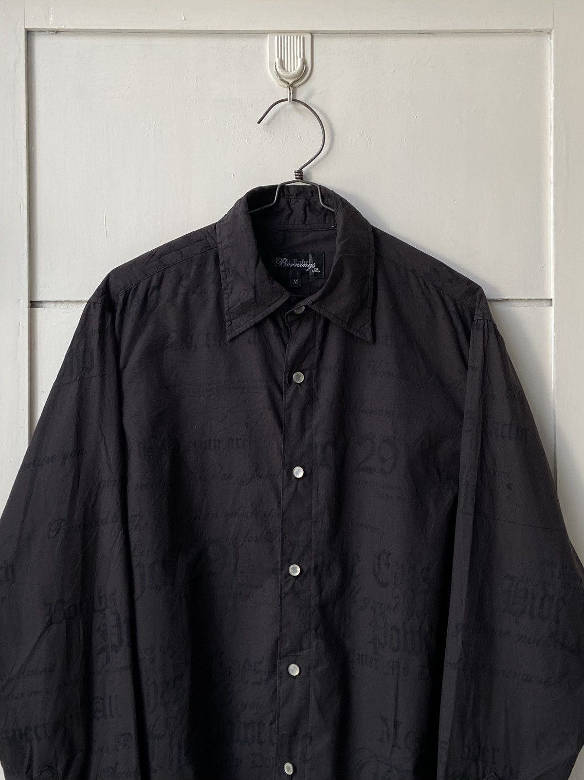 Designer × Japanese Brand BERNINGS SHO Black Shirt Size US S / EU 44-46 / 1 - 11 Thumbnail