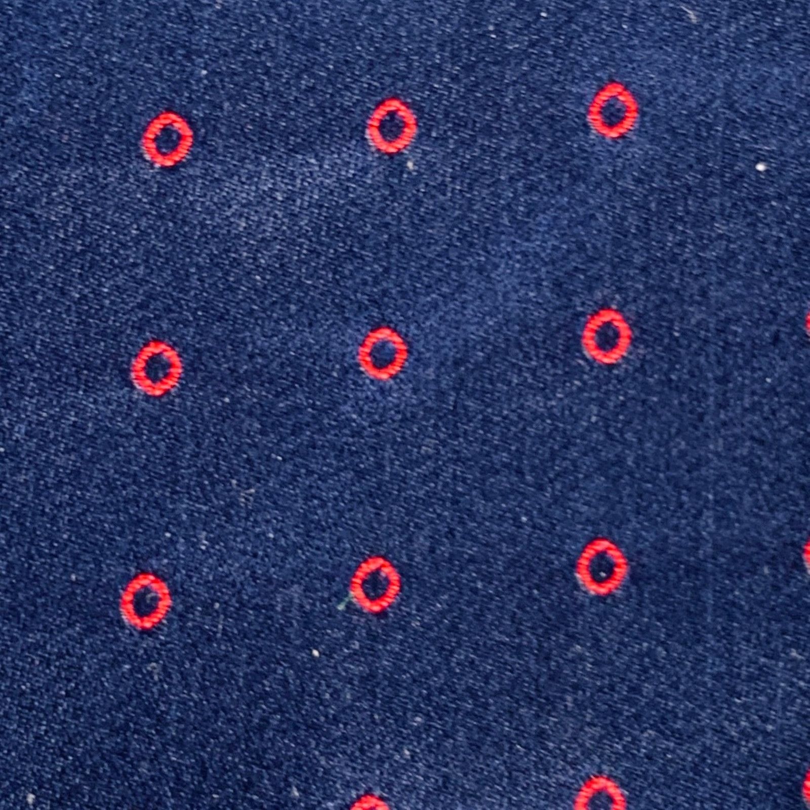 Alexander McQueen ALEXANDER MCQUEEN Navy Red Circles Silk Bow Tie Size ONE SIZE - 2 Thumbnail