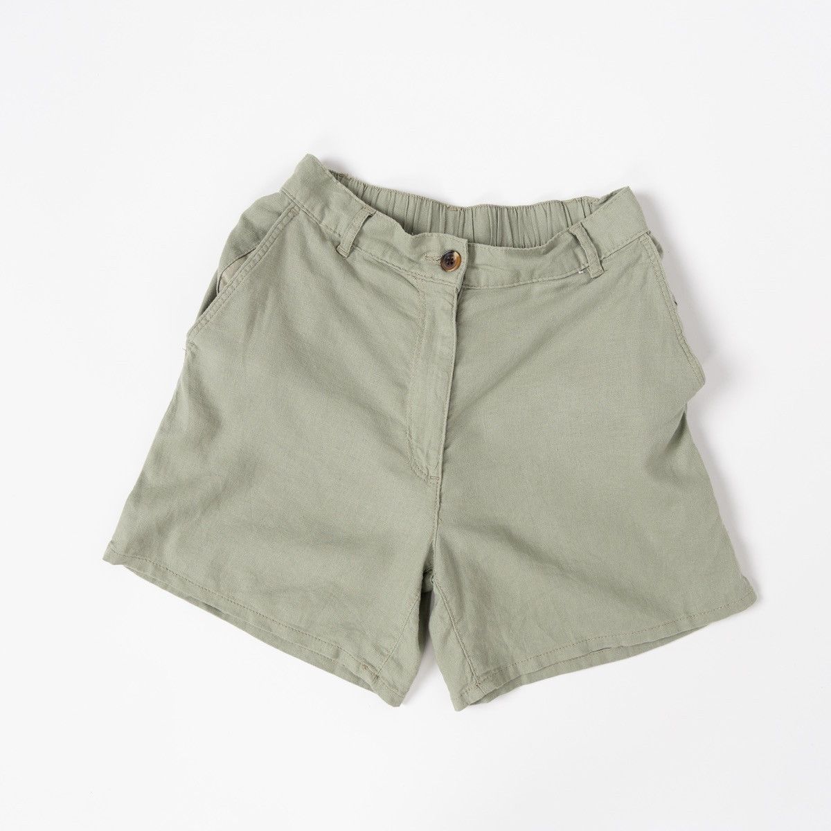 H&M H&M Womens Linen Blend Shorts Green Casual Summer Relaxed Size 26" / US 2 / IT 38 - 1 Thumbnail