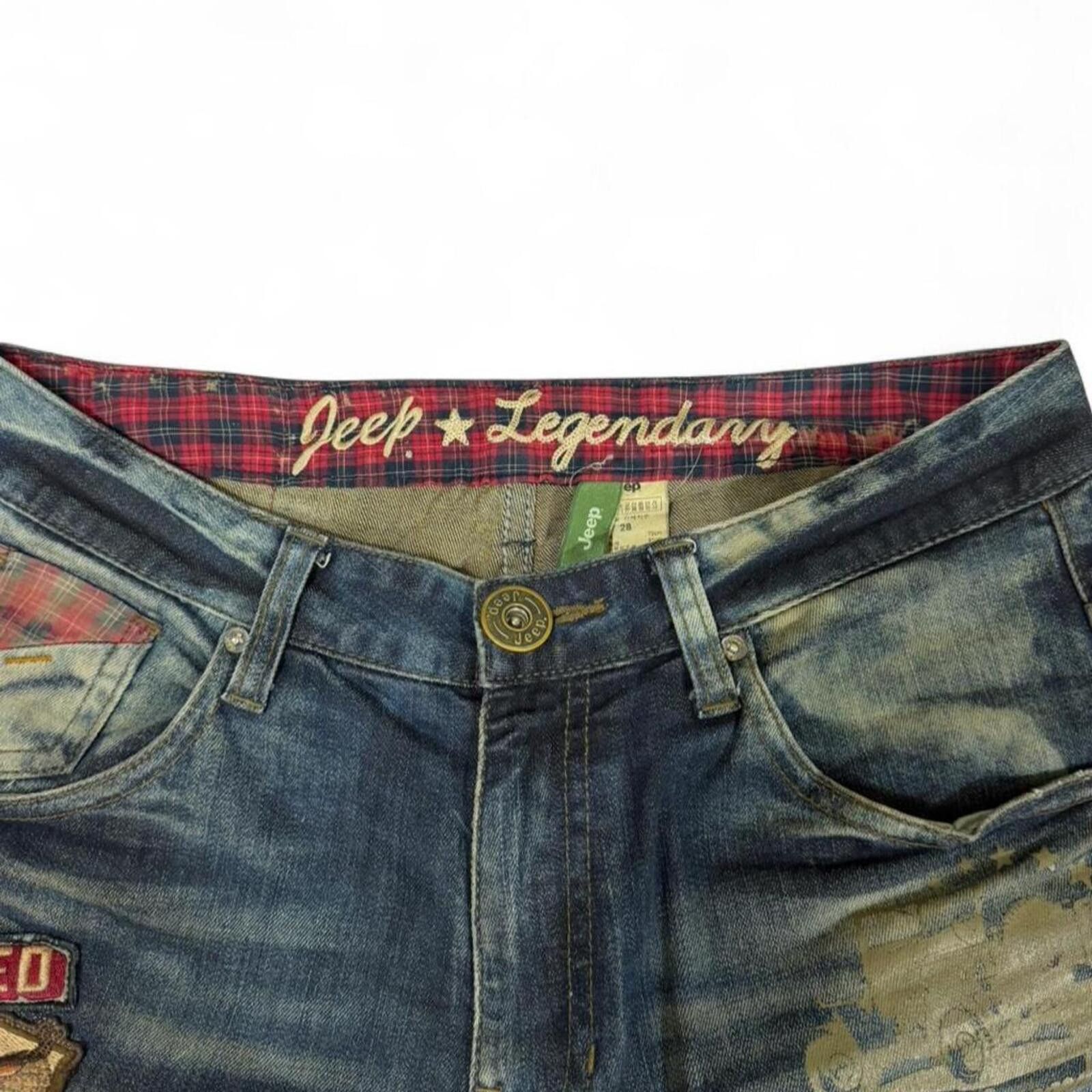 True Religion Jeep Legendary dark wash vintage jeans with patches Size 30" / US 8 / IT 44 - 3 Thumbnail