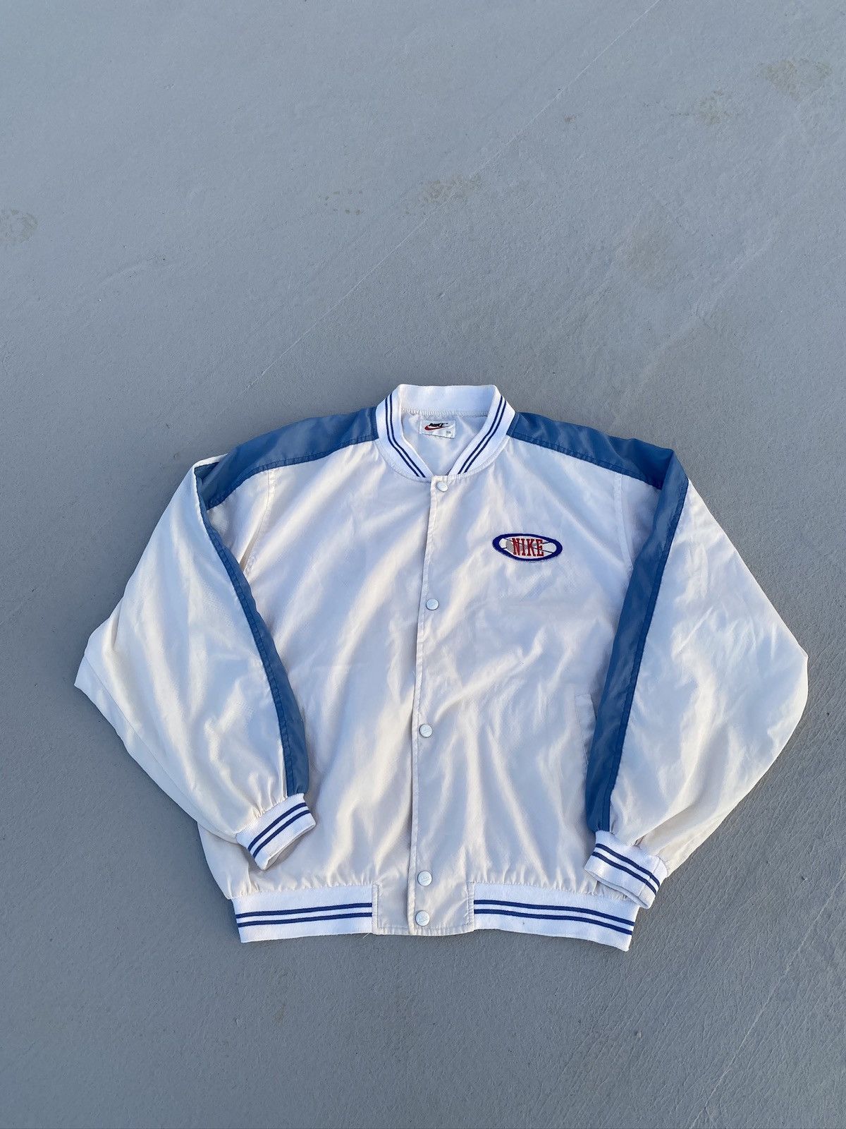 Nike × Varsity Jacket × Vintage VINTAGE NIKE NYLON VARSITY