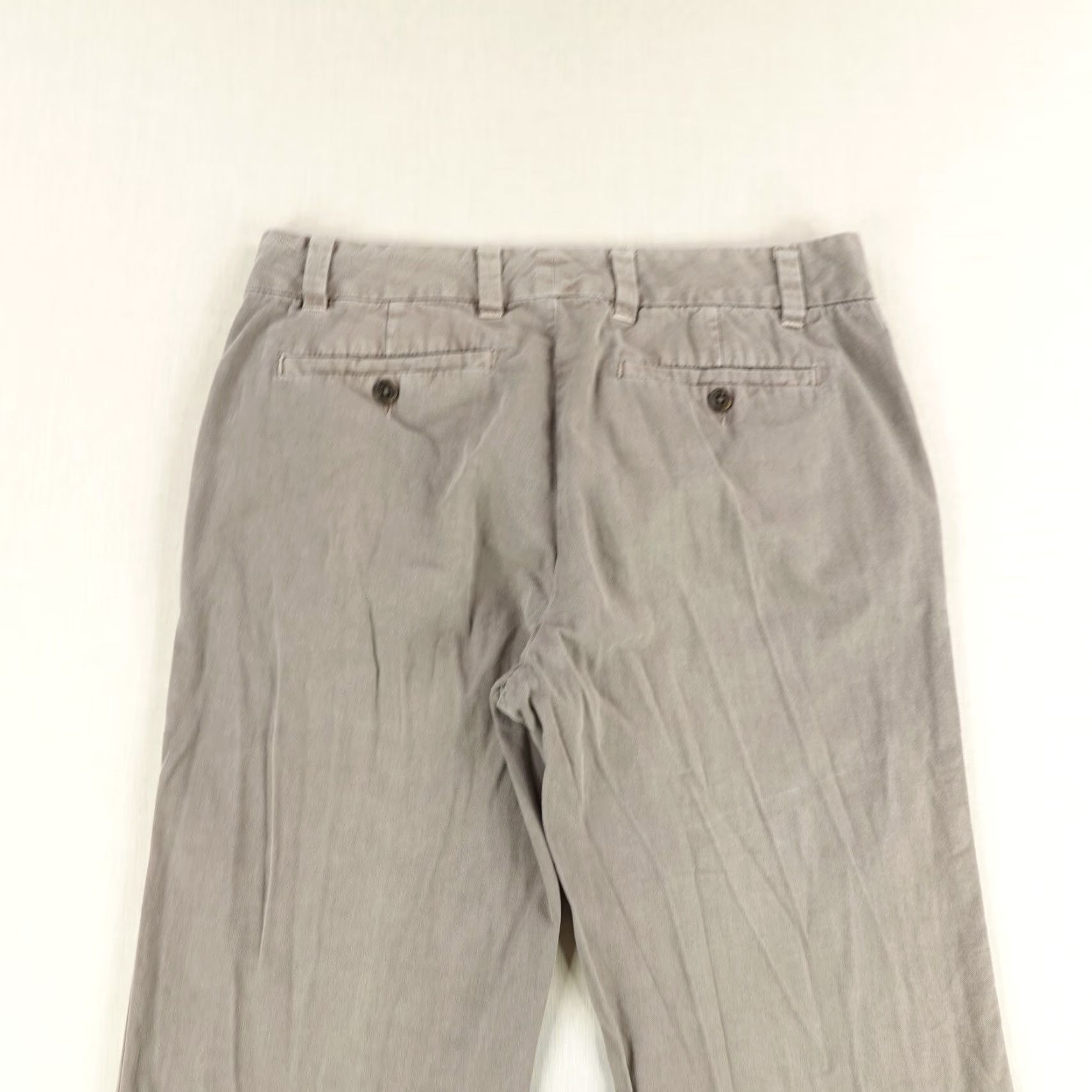 James Perse VINTAGE James Perse Pants Mens 28 Taupe Cashmere Twill Button Fly Baggy Straight Casual Chino 2000s Mens Size US 30 / EU 46 - 6 Thumbnail