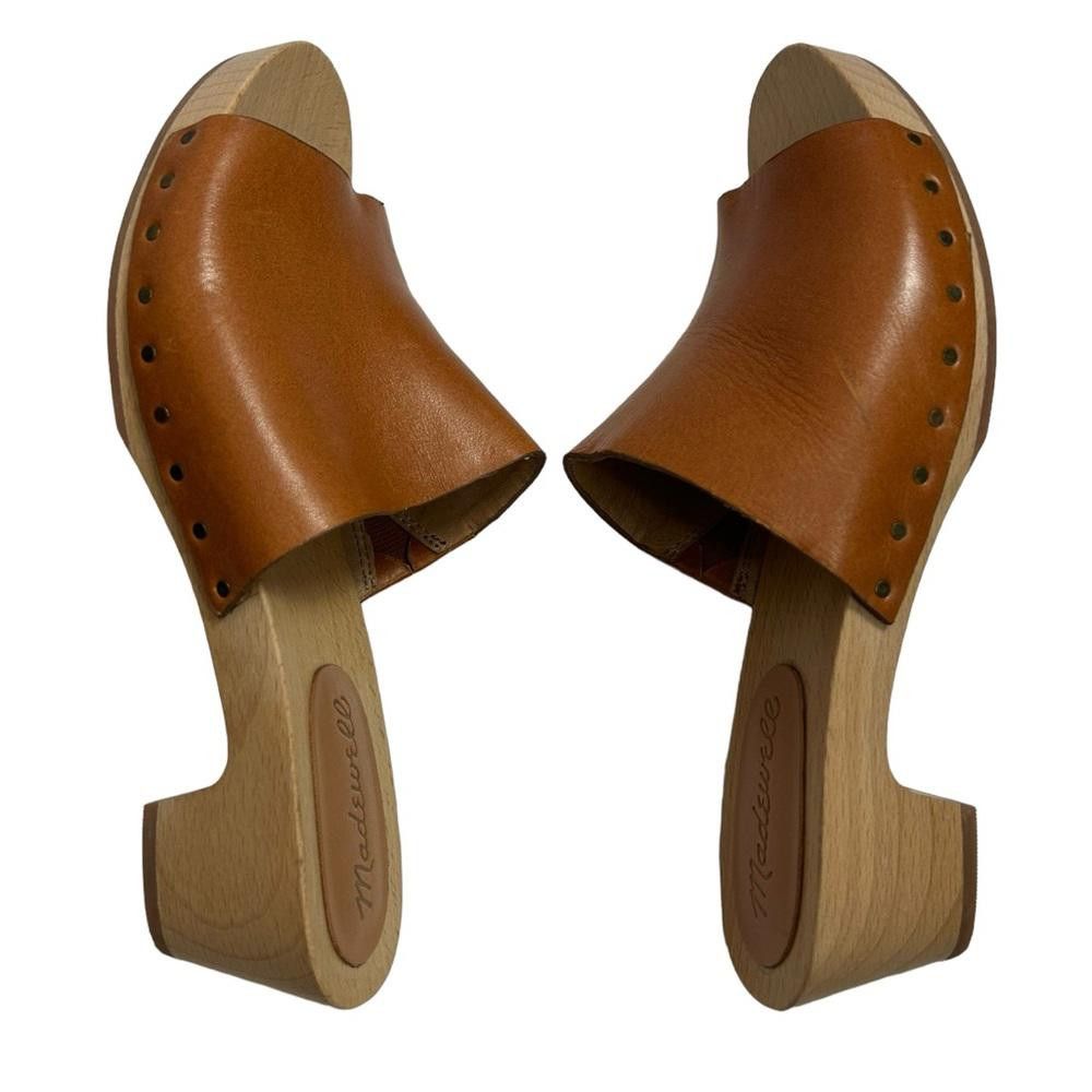 Madewell Madewell l The Evelyn Slide Leather Wooden Clog Size 6 Size US 6 / IT 36 - 6 Thumbnail