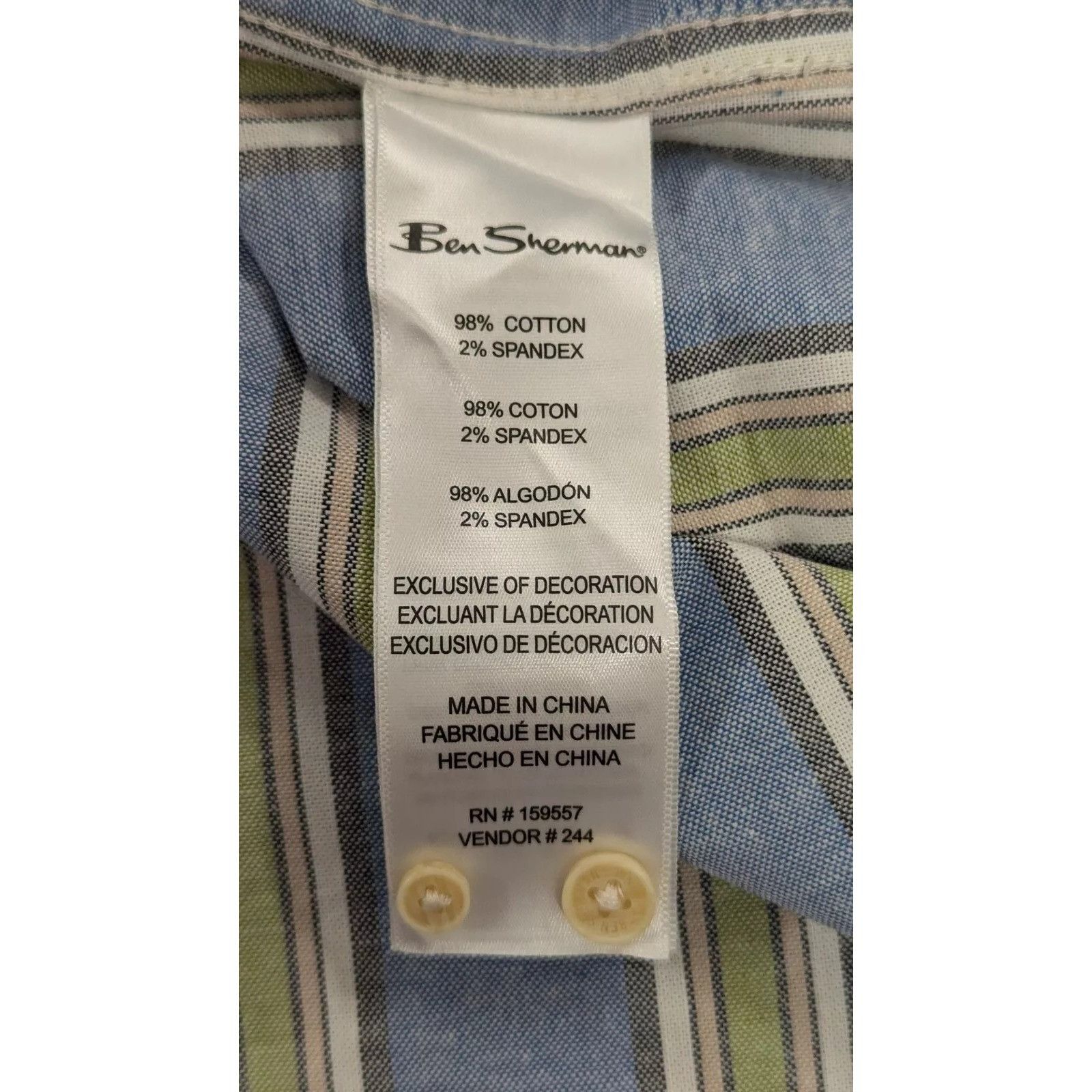 Ben Sherman Ben Sherman Mens Casual Button-Down Stretch Shirt NEW 2XL Size US XXL / EU 58 / 5 - 6 Thumbnail