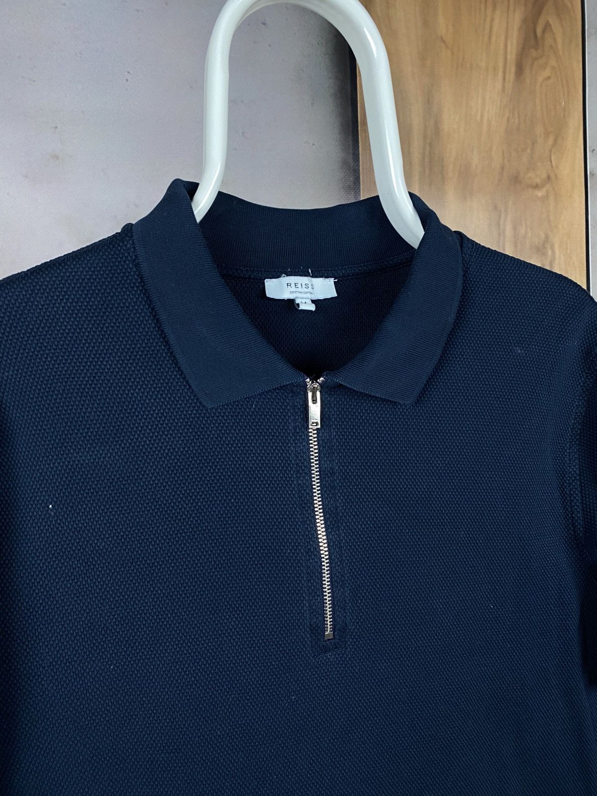 Reiss 🍷Polo T-Shirt Reiss Egyptian Cotton Zip Tee🍷 Size US M / EU 48-50 / 2 - 2 Thumbnail