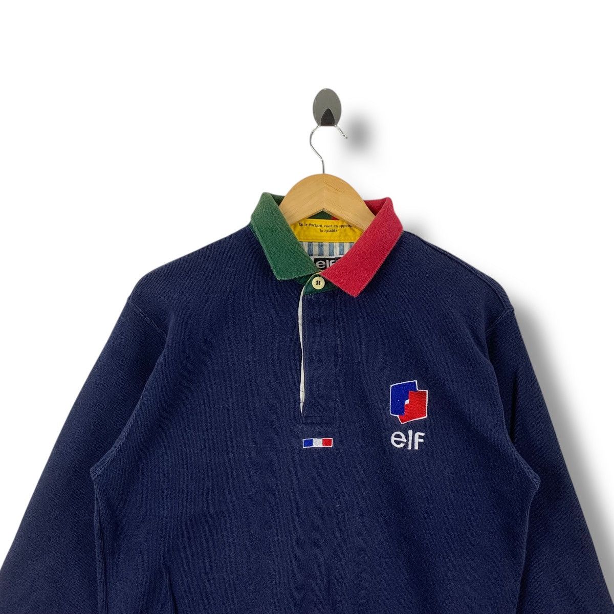 Vintage Vintage 90's ELF Embroidery Logo Polo Jumper Sweatshirt Size US M / EU 48-50 / 2 - 2 Thumbnail