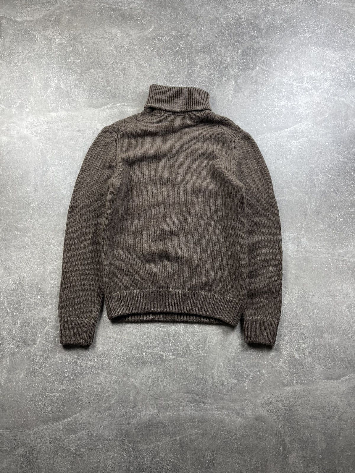 Tagliatore Taglitore Luxury Brown Hight Neck Wool Open Knit Sweater Size US S / EU 44-46 / 1 - 6 Thumbnail