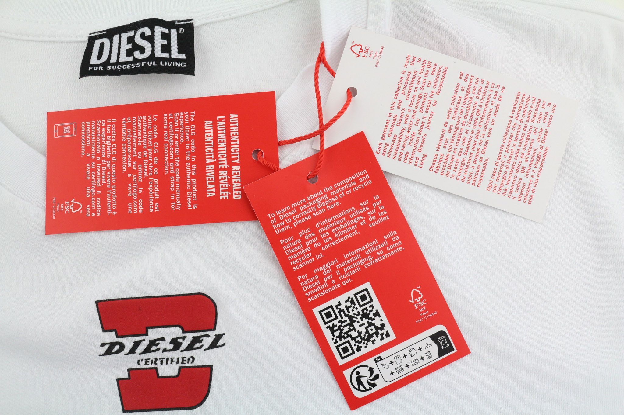 Diesel T-DIEGOR-K55 L Short Sleeve Logo Tee 40265 Size US L / EU 52-54 / 3 - 5 Thumbnail