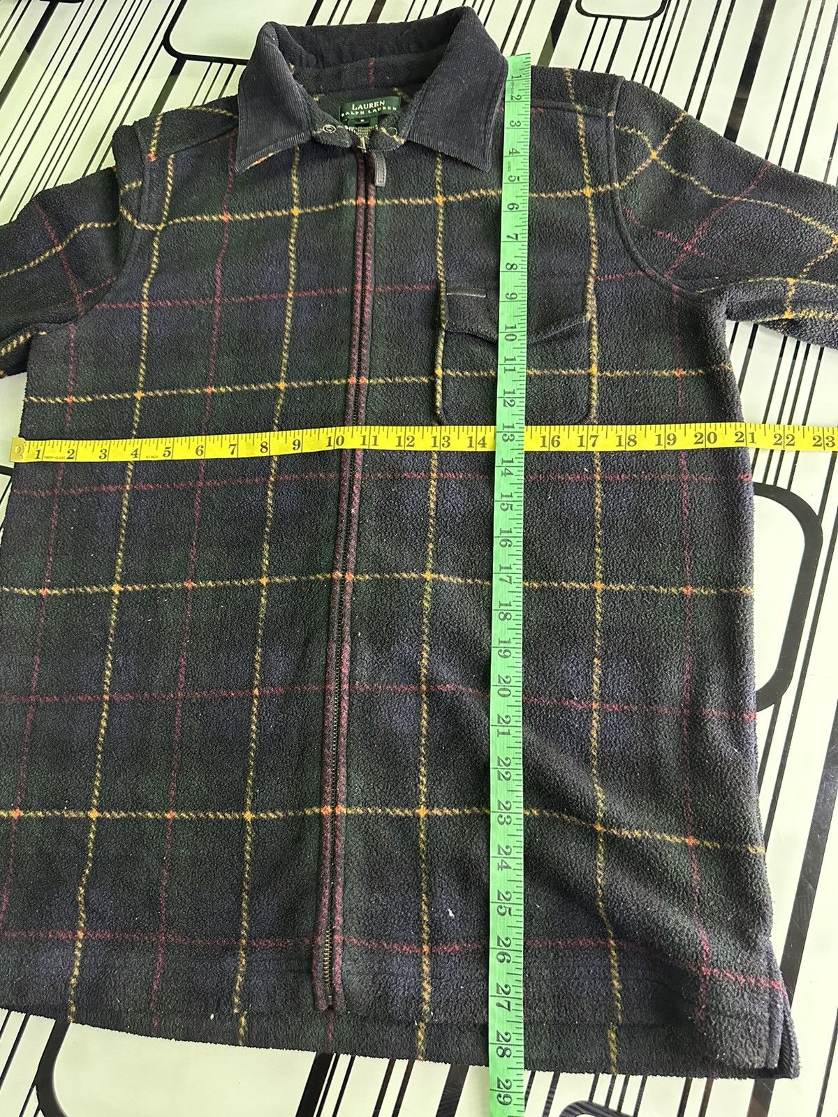 Polo Ralph Lauren × Ralph Lauren × Vintage Ralph Lauren Plaid Fleece Zip Up Collared Shacket Jacket Size US S / EU 44-46 / 1 - 9 Thumbnail