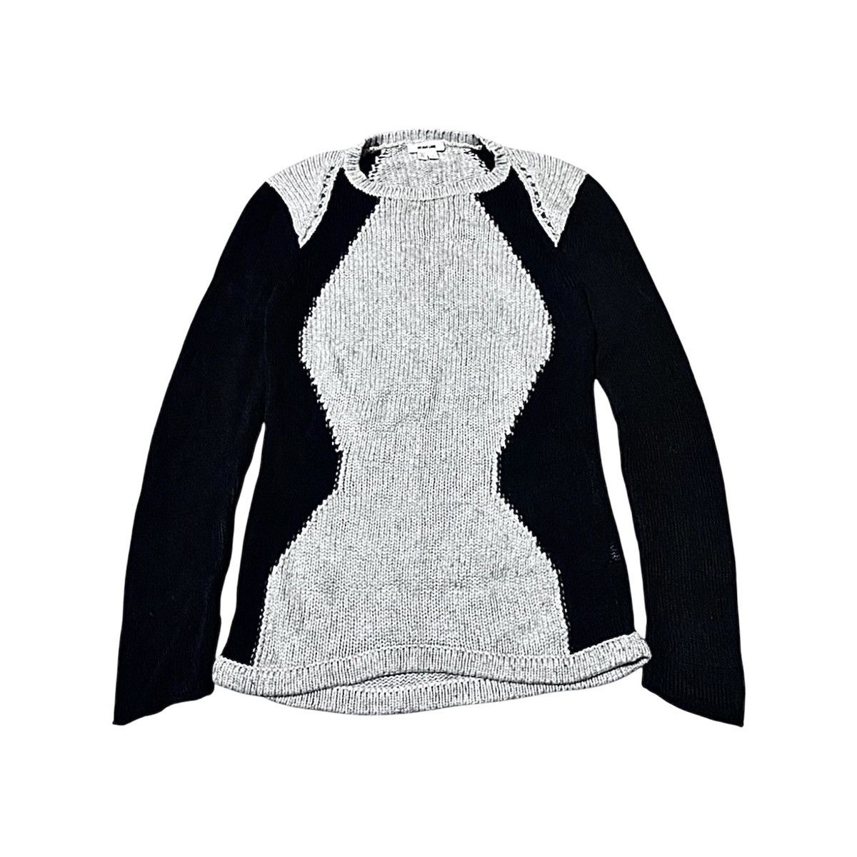Helmut Lang Women's Helmut Lang Asymmetrical Mesh Embroidered Sweater Size S / US 4 / IT 40 - 1 Thumbnail