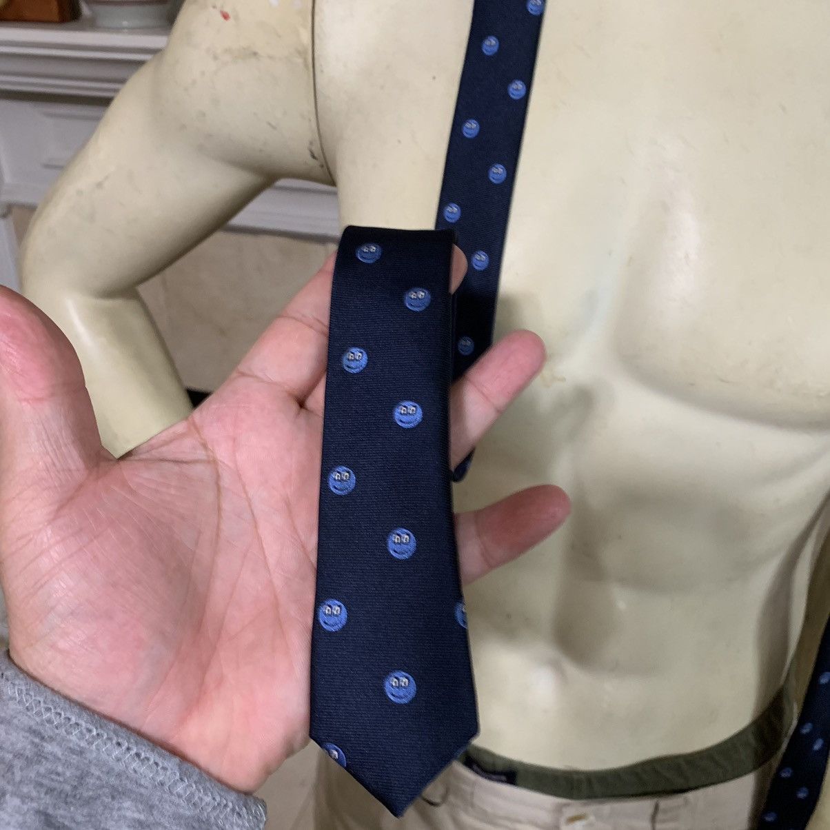 Designer Wolczanka Smiley Faces super Skinny tie Size ONE SIZE - 3 Thumbnail