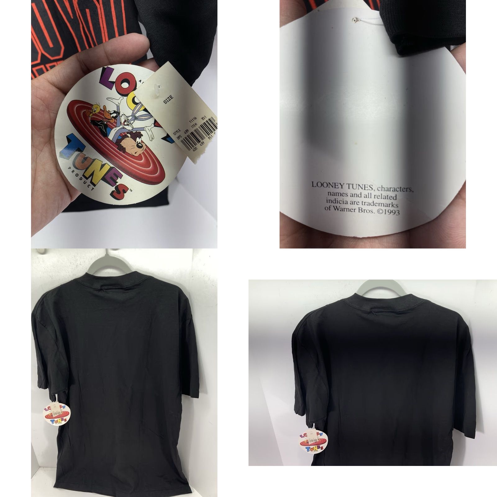 Vintage VINTAGE Looney Tunes Taz TShirt Men Large Black Mask Single Stitch NWT VTG 1995 Dry Rot VTG Mens T-Shirt Black Size L Size US L / EU 52-54 / 3 - 8 Thumbnail