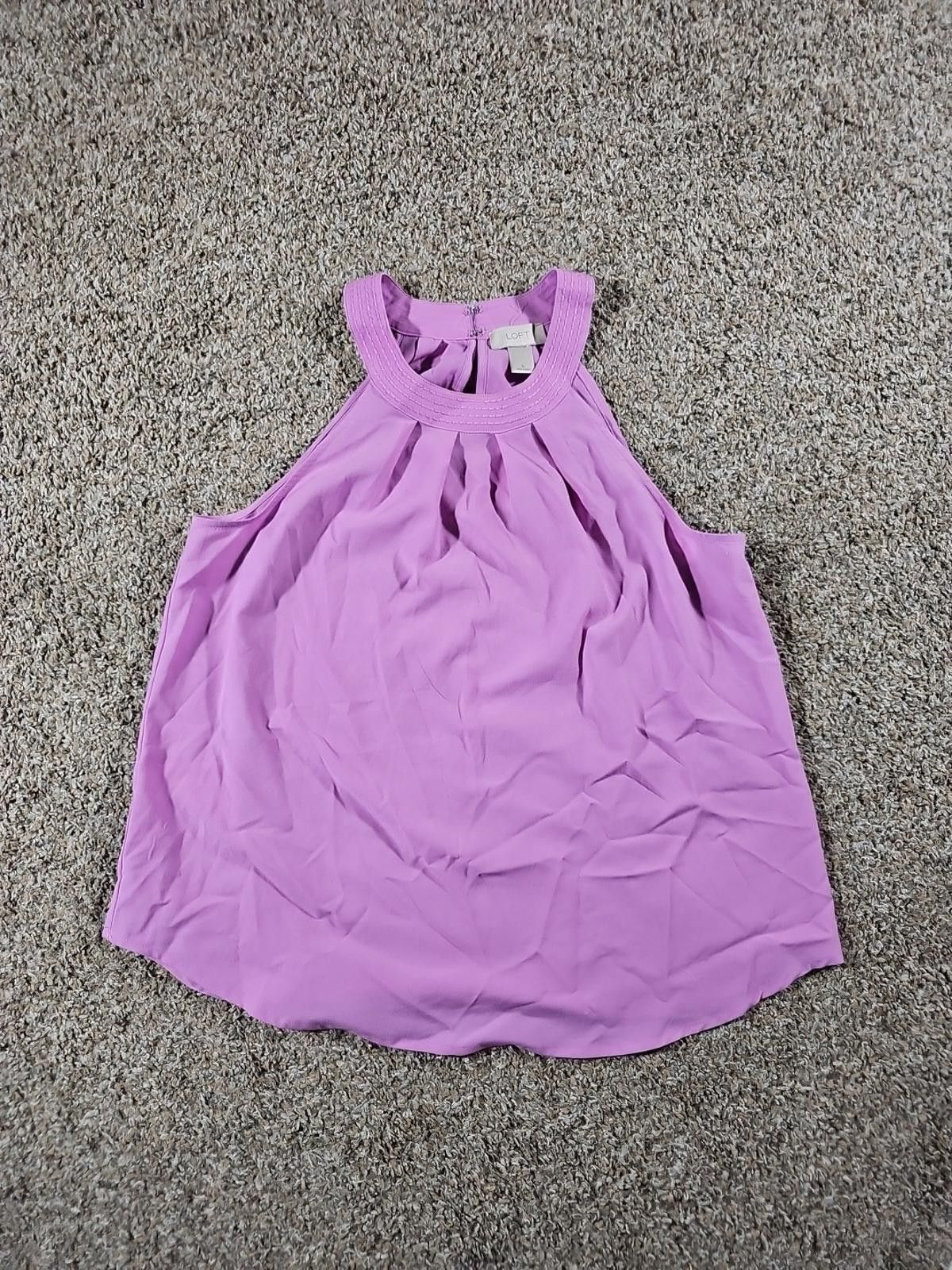 Designer Ann Taylor LOFT Size Small Purple Tank Top Size S / US 4 / IT 40 - 1 Thumbnail
