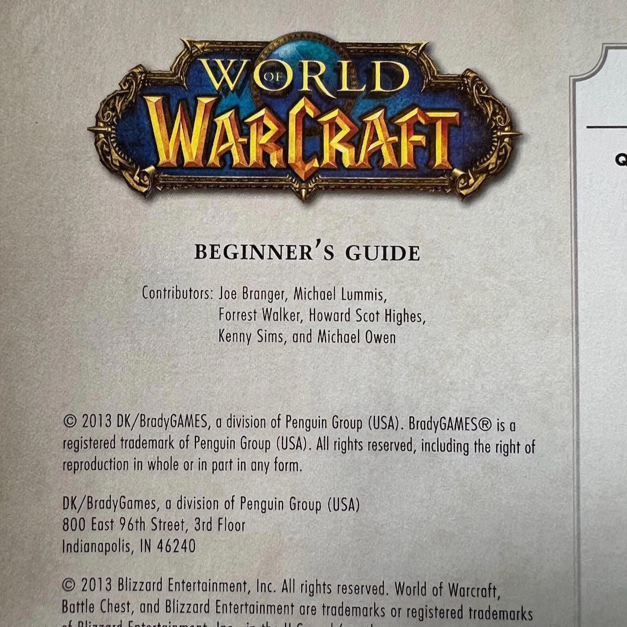 Braddock World of Warcraft Official Beginner's Guide BradyGames 2013 Size ONE SIZE - 10 Thumbnail
