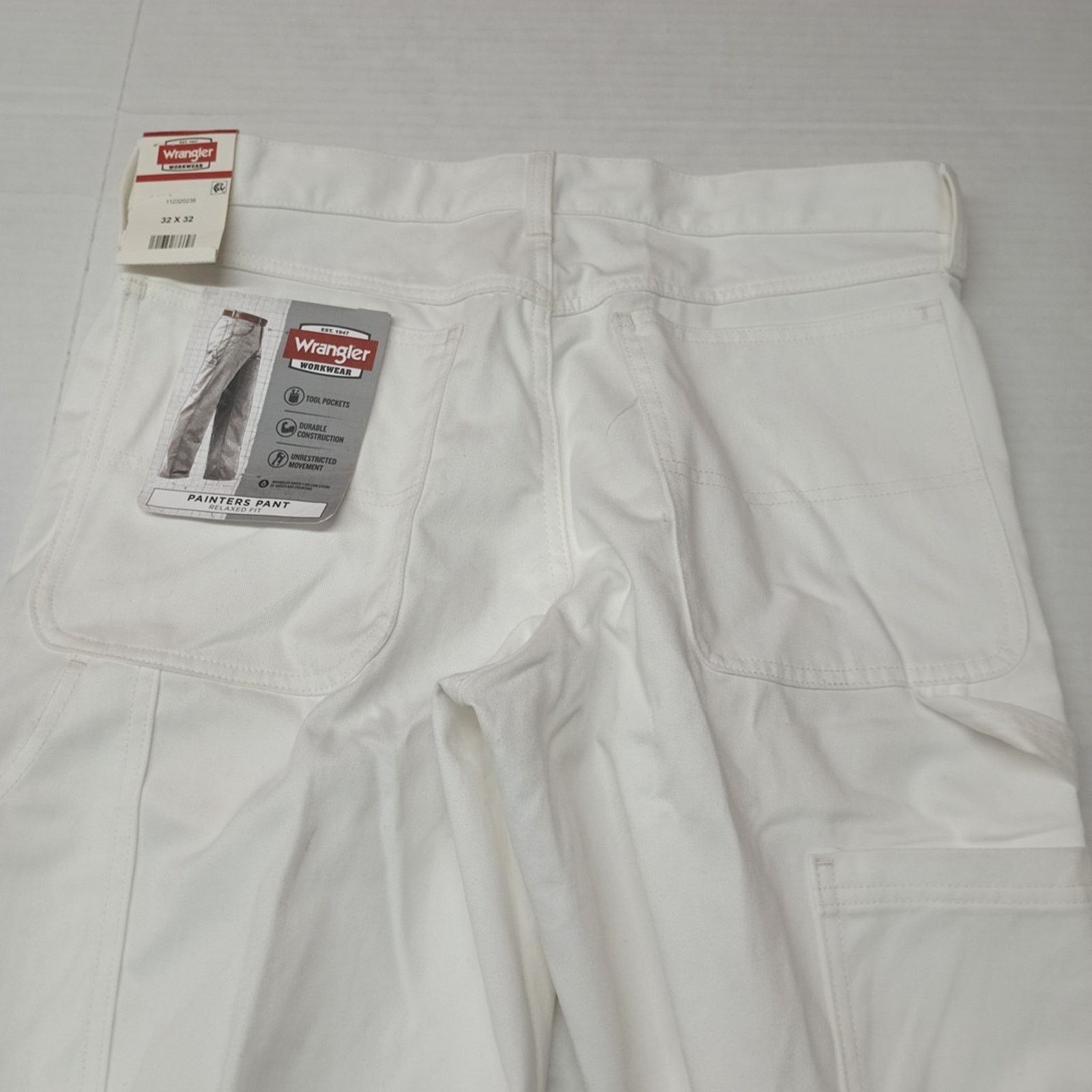 Wrangler Wrangler Painters Pants Relaxed Fit Men's Size 32x32 White Size US 32 / EU 48 - 7 Thumbnail