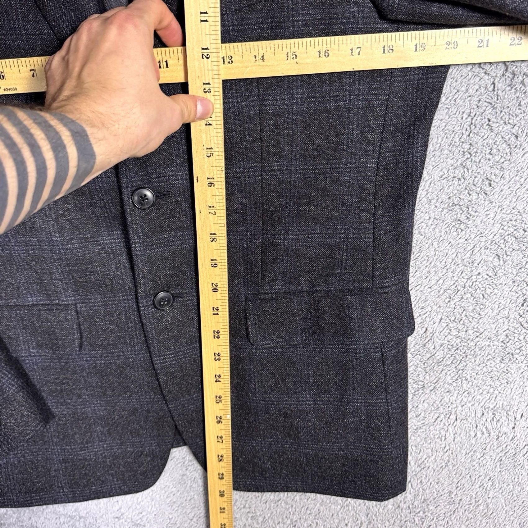 Joseph Abboud Joseph Abboud Blazer Men 38S Sport Tollegno 1900 Italy Wool Heritage Windowpane Size 38R - 6 Thumbnail