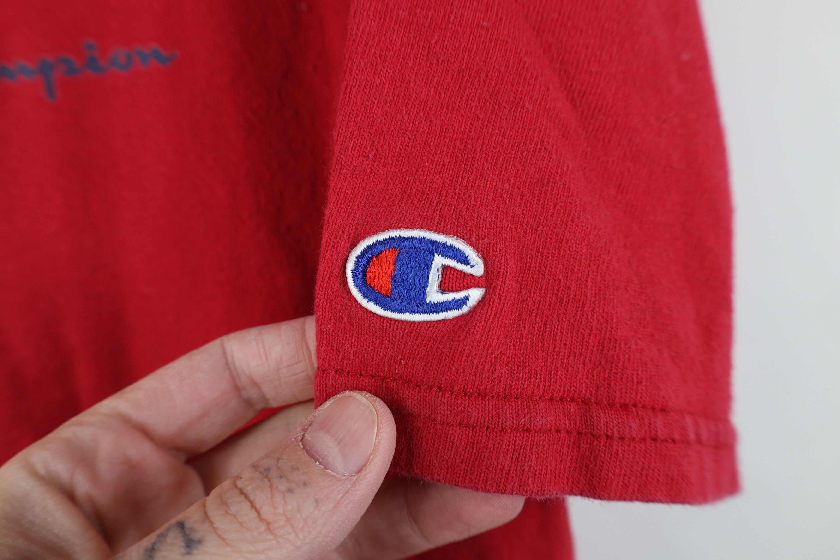 Champion Vintage 90s Champion Spell Short Sleeve T-Shirt Cotton Red Size US M / EU 48-50 / 2 - 4 Thumbnail