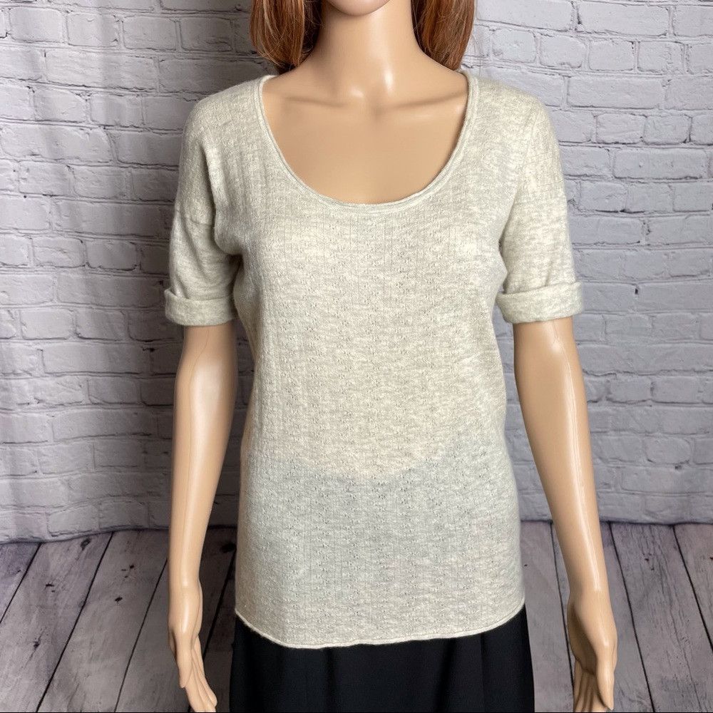 Club Monaco CLUB MONACO Cashmere Pullover Short Sleeves HEATHER GREY Si Size XS / US 0-2 / IT 36-38 - 1 Thumbnail