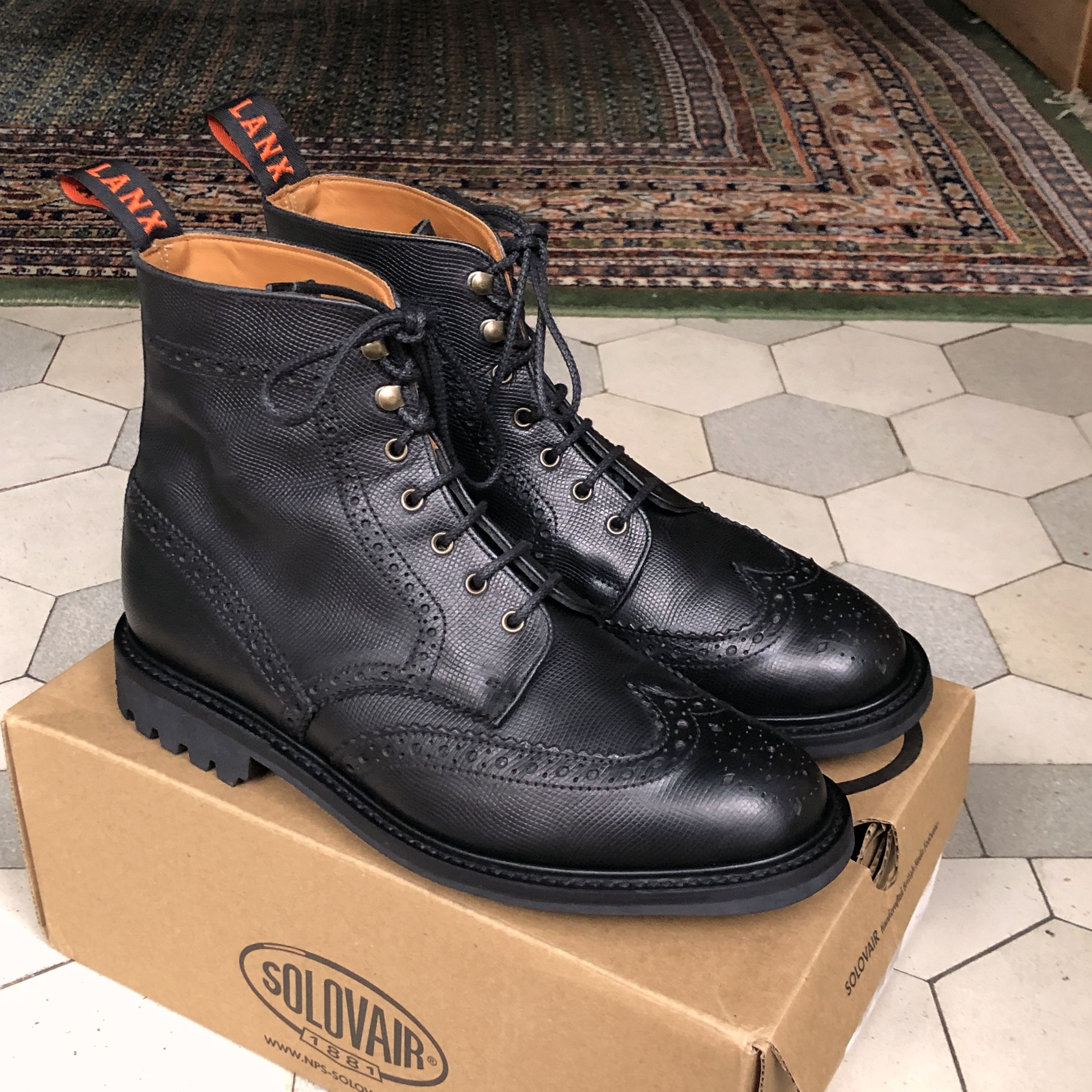 Other Lanx "Grindleton" grained brogue boots customised UK 10 Size US 11 / EU 44 - 9 Thumbnail