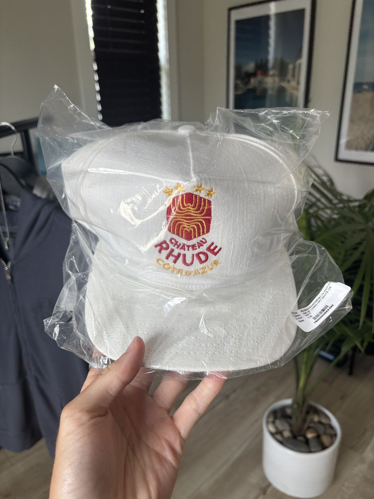 Rhude RHUDE LINEN VACATION AZUR HAT Size ONE SIZE - 4 Thumbnail