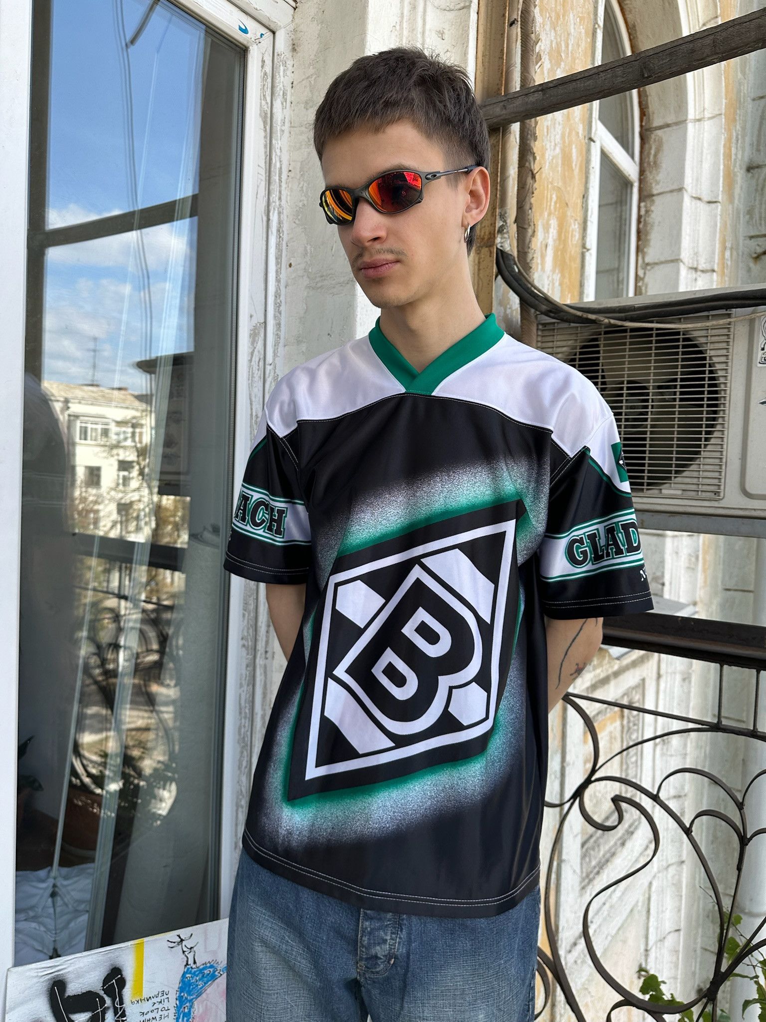 Nutmeg Vintage 90s Borussia Monchengladbach Soccer Jersey Blokecore Size US M / EU 48-50 / 2 - 5 Thumbnail