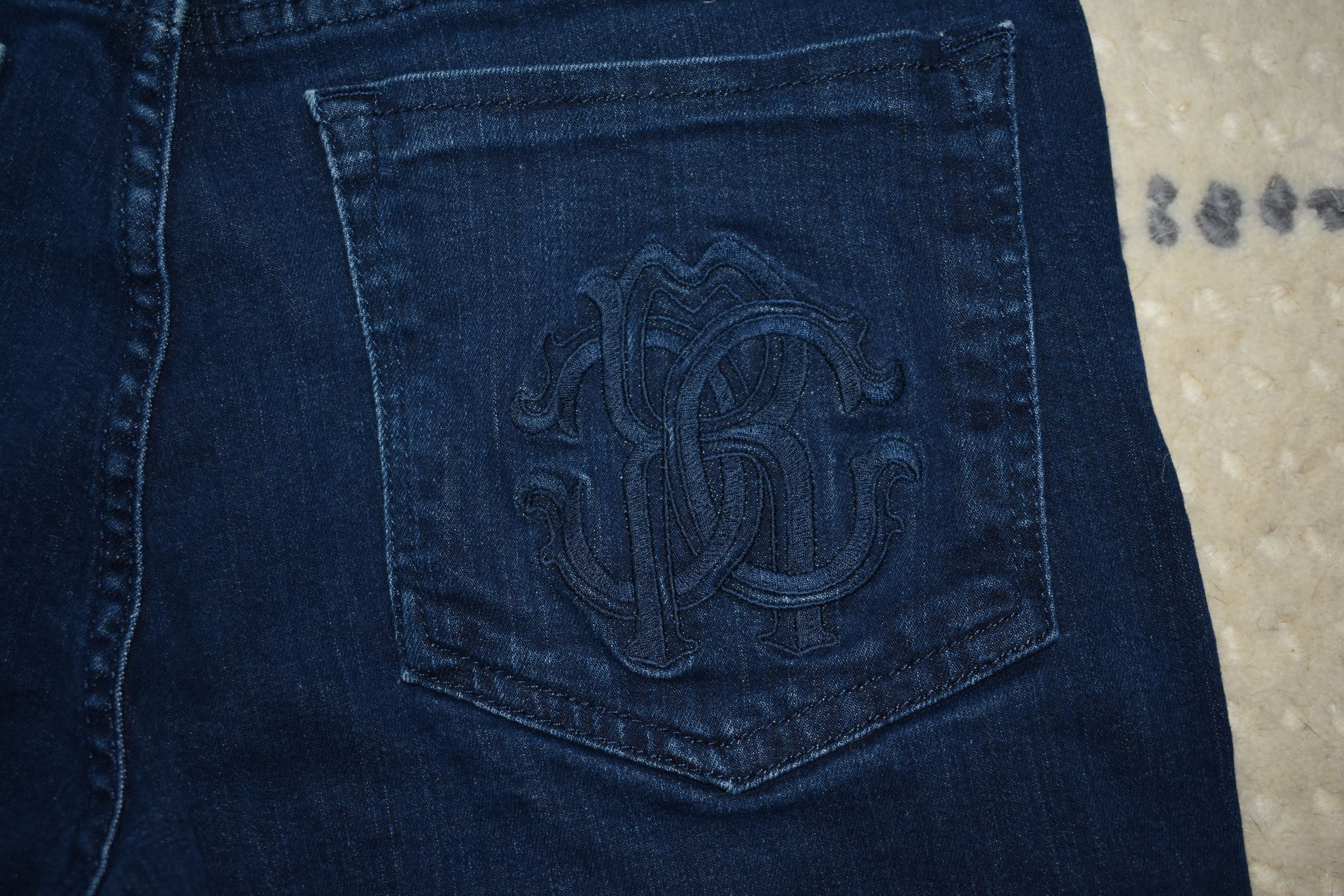 Roberto Cavalli Roberto Cavalli Denim Jeans Navy Embroidered Size US 32 / EU 48 - 3 Thumbnail