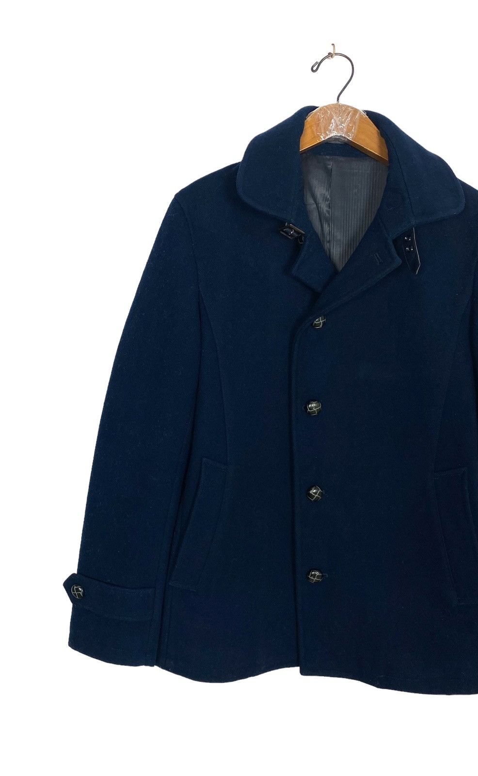 Tornado Mart Rare‼️ Tornado Mart Wool Coat Collar Belt Cowhide Size US M / EU 48-50 / 2 - 2 Thumbnail