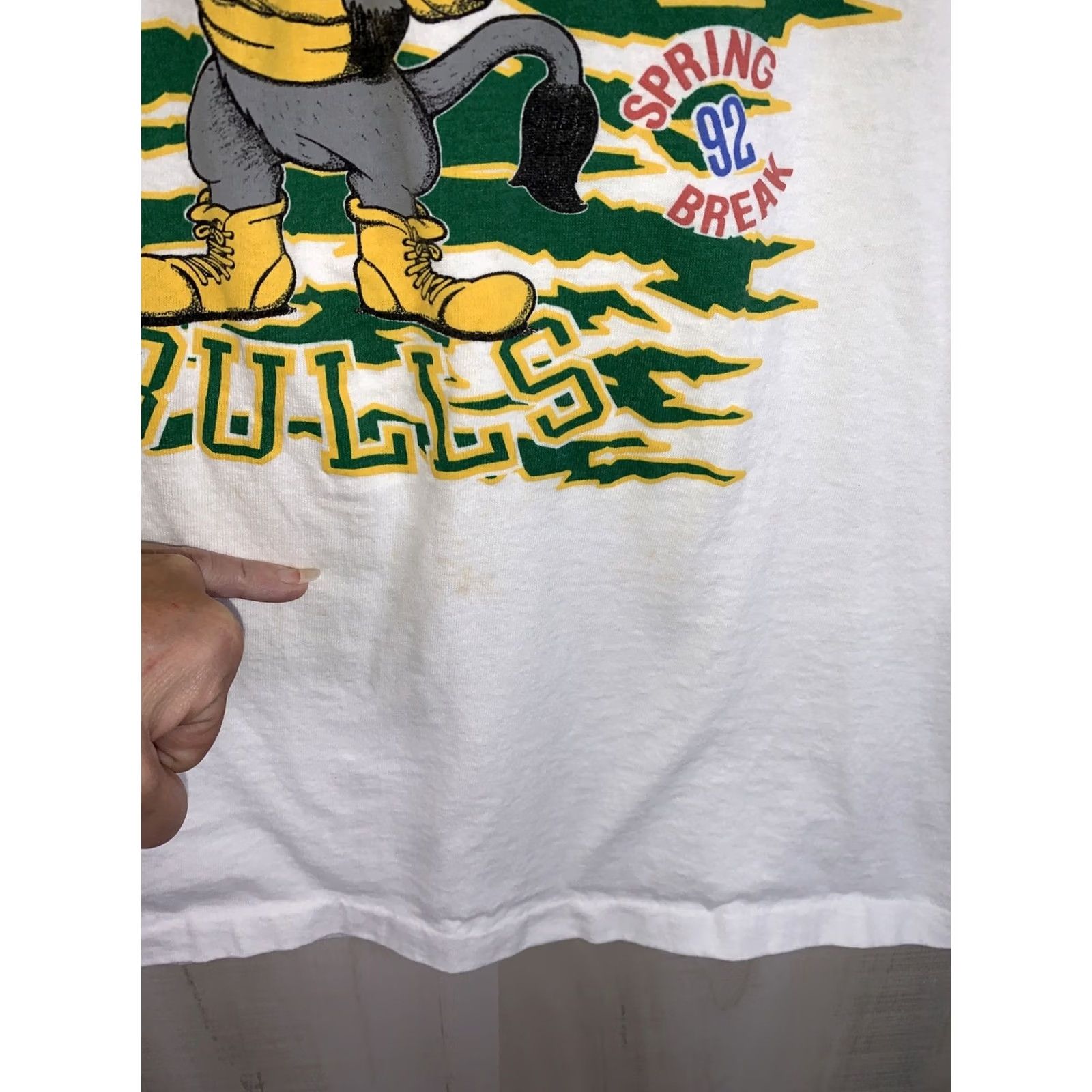 Vintage Vintage 1992 South Florida Bulls Spring Break Graphic T Shirt L Size US L / EU 52-54 / 3 - 5 Thumbnail