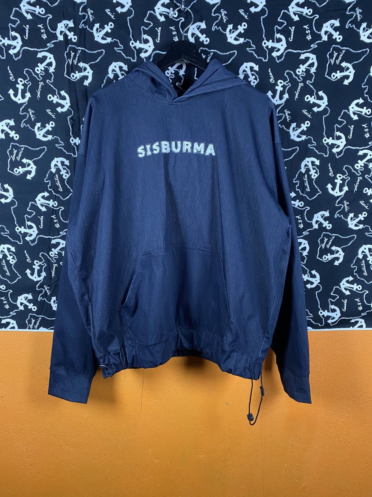 Japanese Brand SISBURMA Navy Blue Pullover Hoodie | Minimalist Casual Size US XL / EU 56 / 4 - 3 Thumbnail