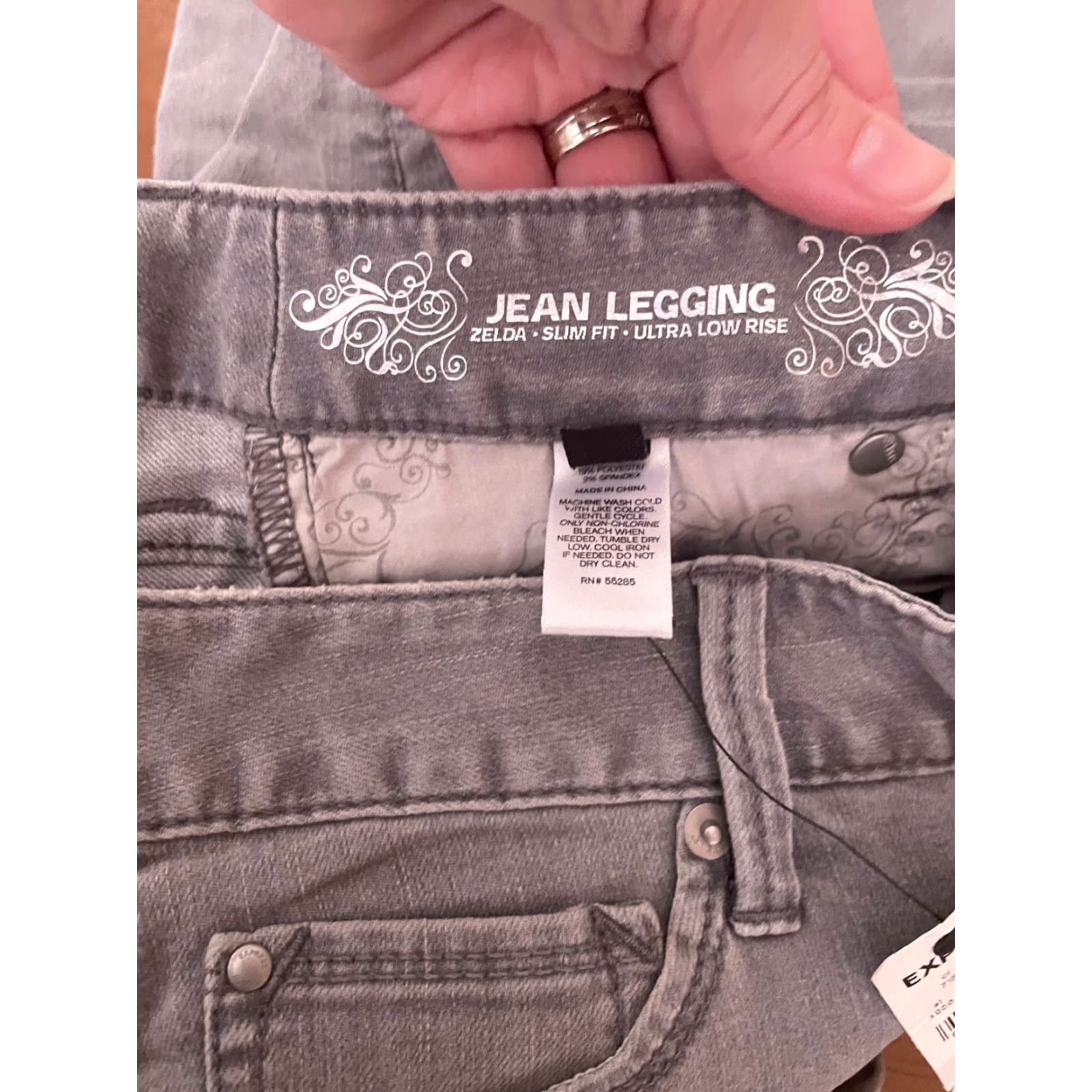 Express Express Jeans Zelda Slim Fit Low Rise Women Gray Denim Size 7 Size 28" / US 6 / IT 42 - 5 Thumbnail