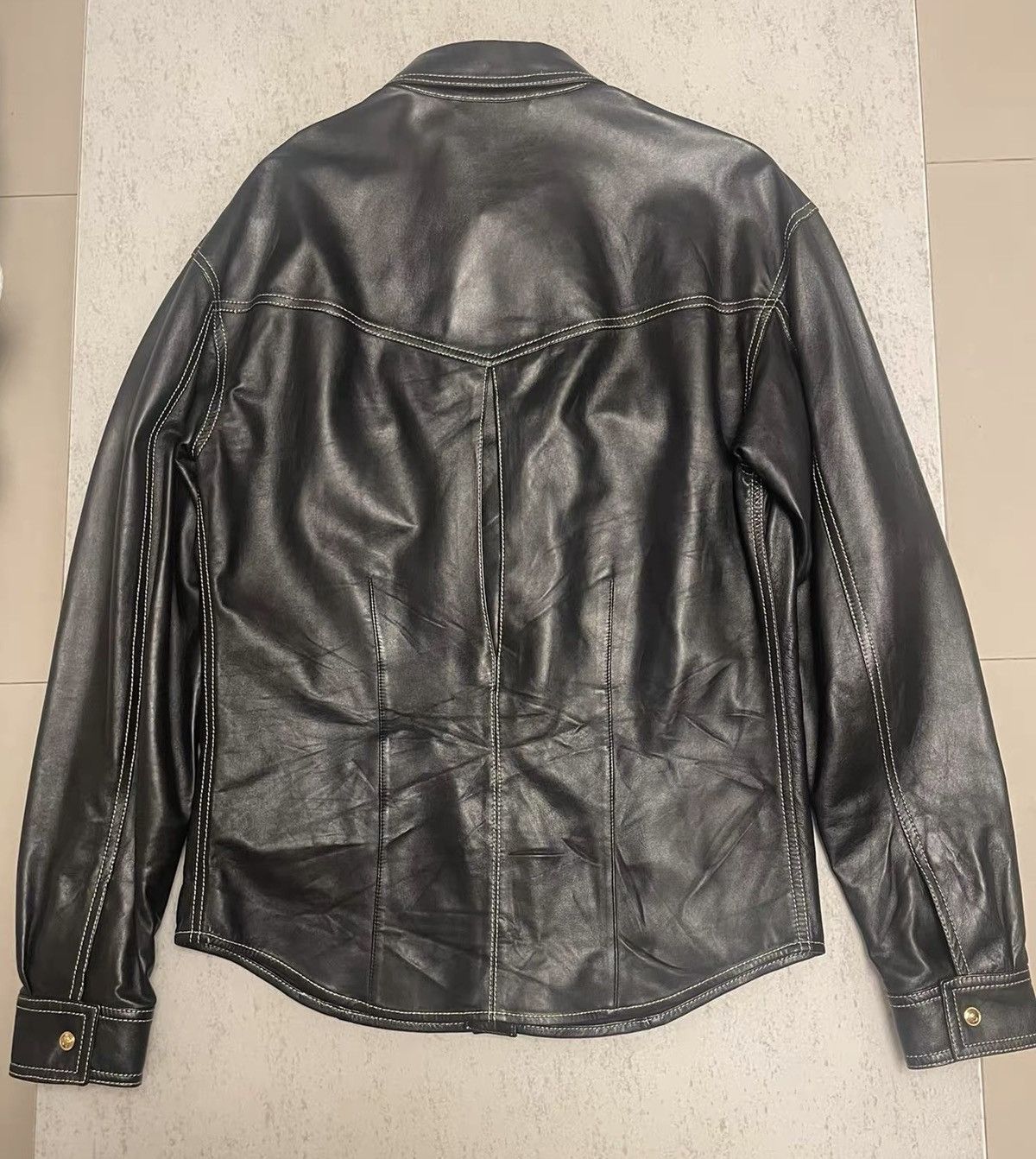 Versace $5k Versace signature recent reissue leather shirt EU48 NEW Size US M / EU 48-50 / 2 - 5 Thumbnail