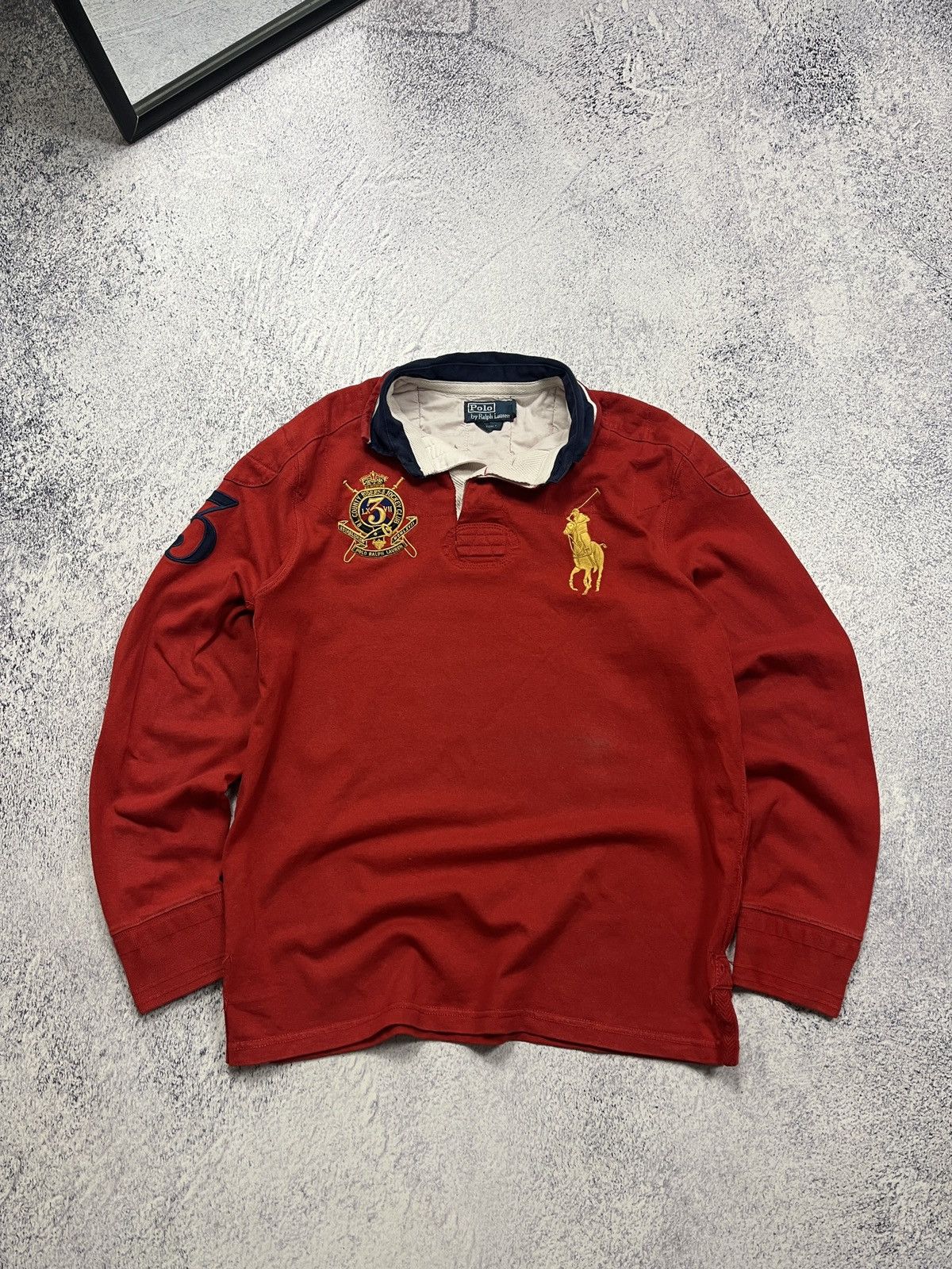 Polo Ralph Lauren Vintage Polo Ralph Lauren #3 RRL Rugby Shirt Longsleeve Y2k Size US L / EU 52-54 / 3 - 1 Thumbnail