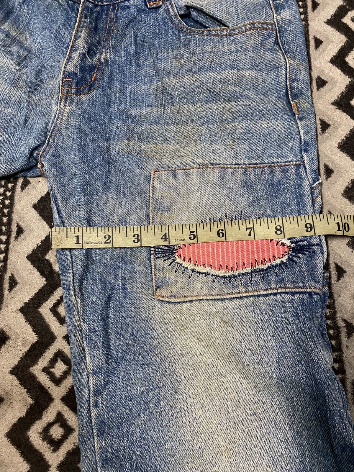 Designer × Japanese Brand Lust Patch Jeans Size 29" - 11 Thumbnail