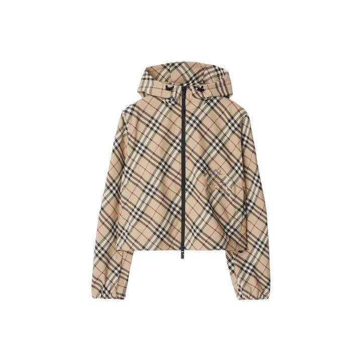 Burberry Burberry Plaid Print Zip-Up Hoodie Jacket 0079 Size S / US 4 / IT 40 - 1 Thumbnail