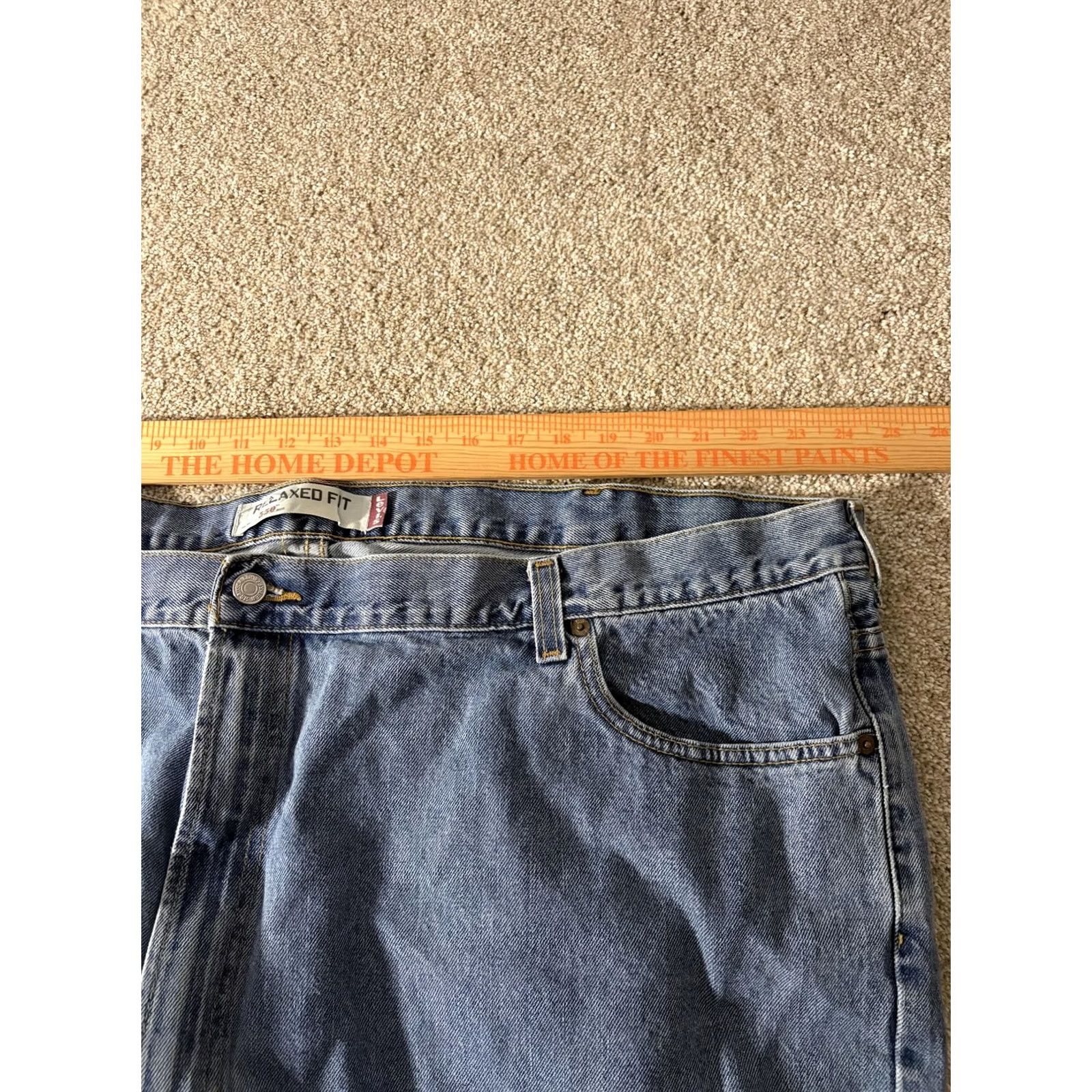 Levi's Levi'S 550 Relaxed Fit Jeans Men Light Wash Blue Denim Pants Size US 36 / EU 52 - 4 Thumbnail