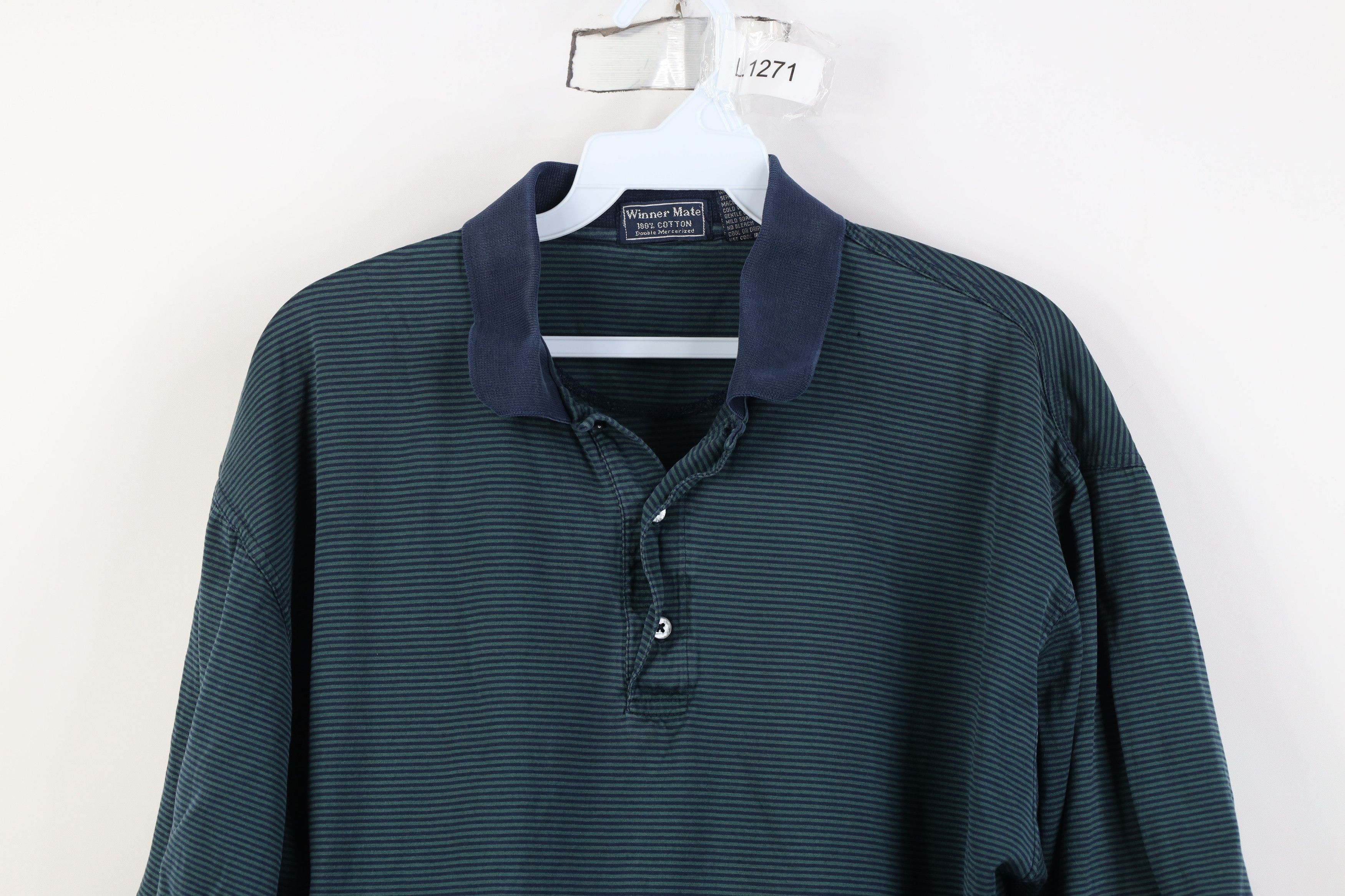 Vintage Vintage 90s Streetwear Soft Cotton Striped Golf Polo Shirt Size US M / EU 48-50 / 2 - 2 Thumbnail